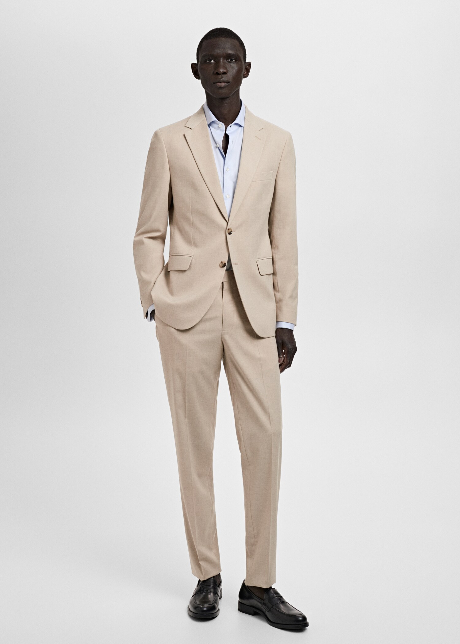Milan slim-fit suit trousers - General plane