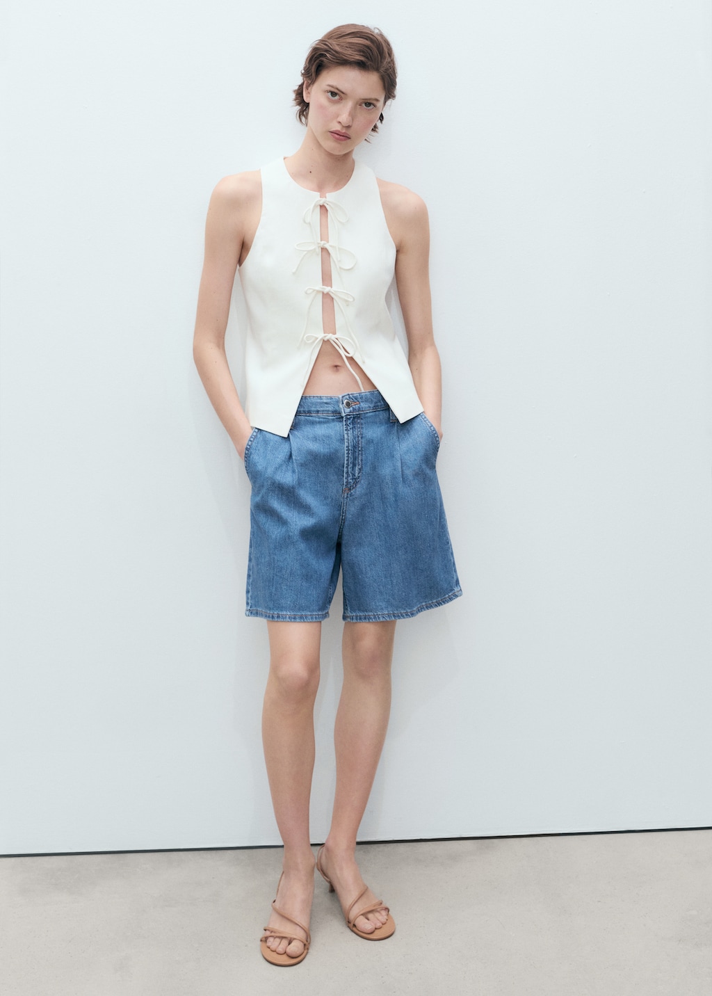 ショートパンツ MSGM Women Shorts  Burmudas 3841MDB230X 25727185 BLUE Women > Ready To Wear > Short - MSGM Official