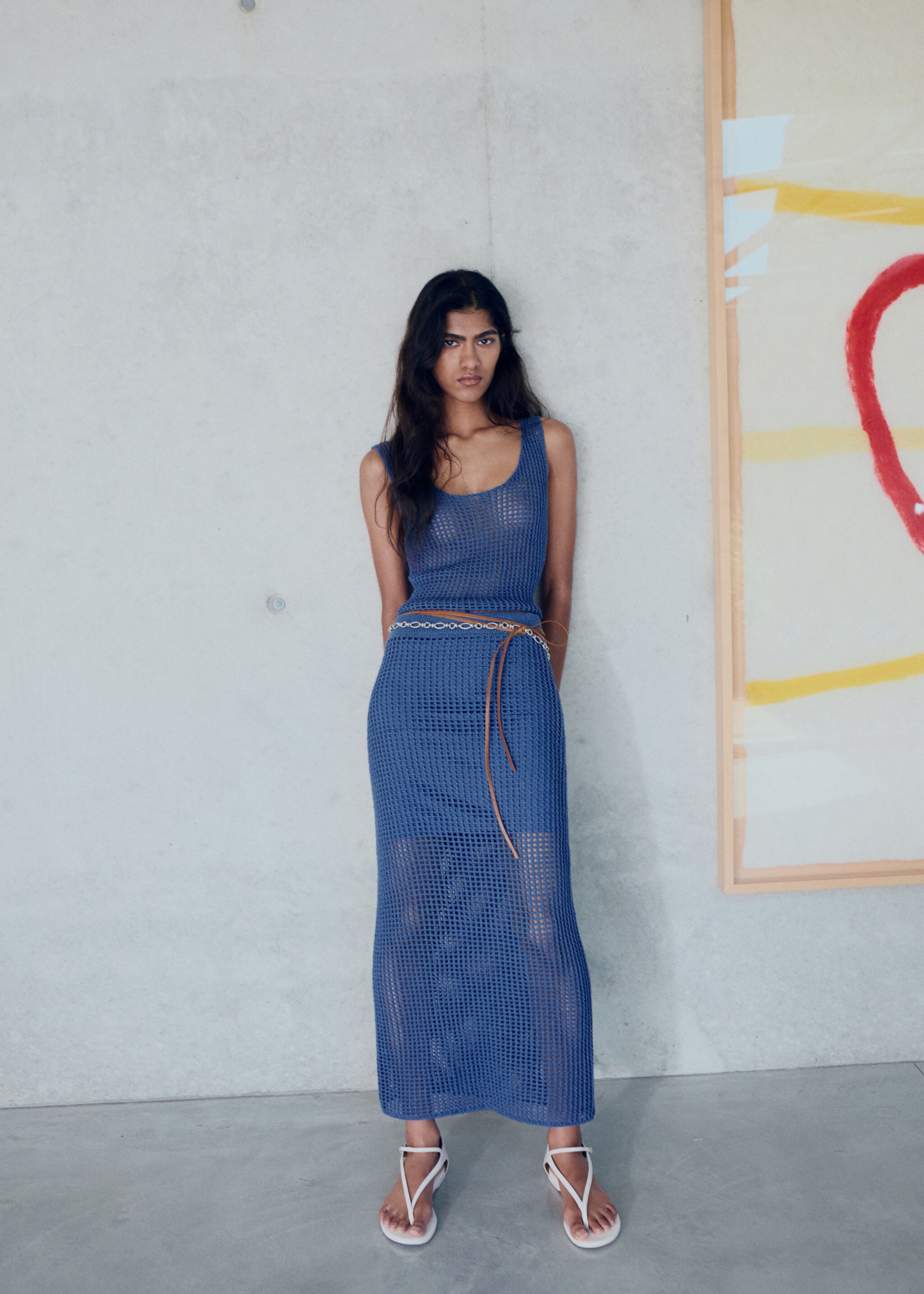 Crochet long skirt - General plane