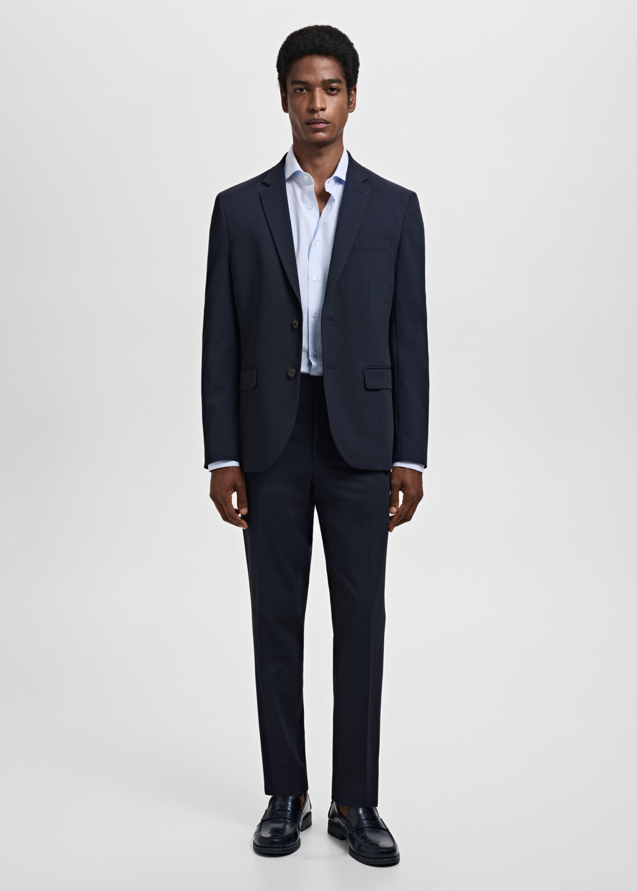 Camisa traje slim fit mil rayas - Plano general