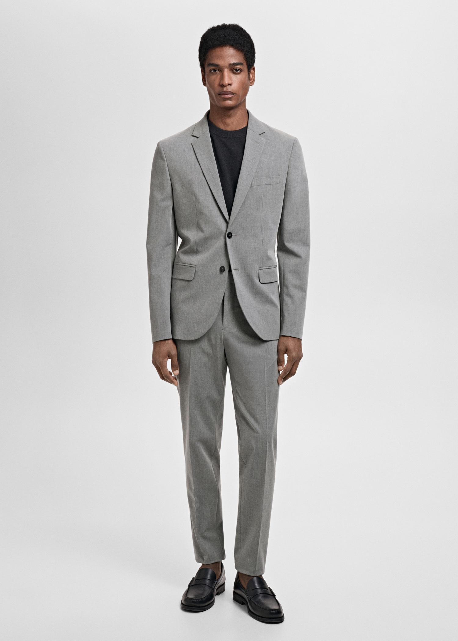 Super Slim Fit-Anzughose aus Stretchstoff - Allgemeine Ansicht