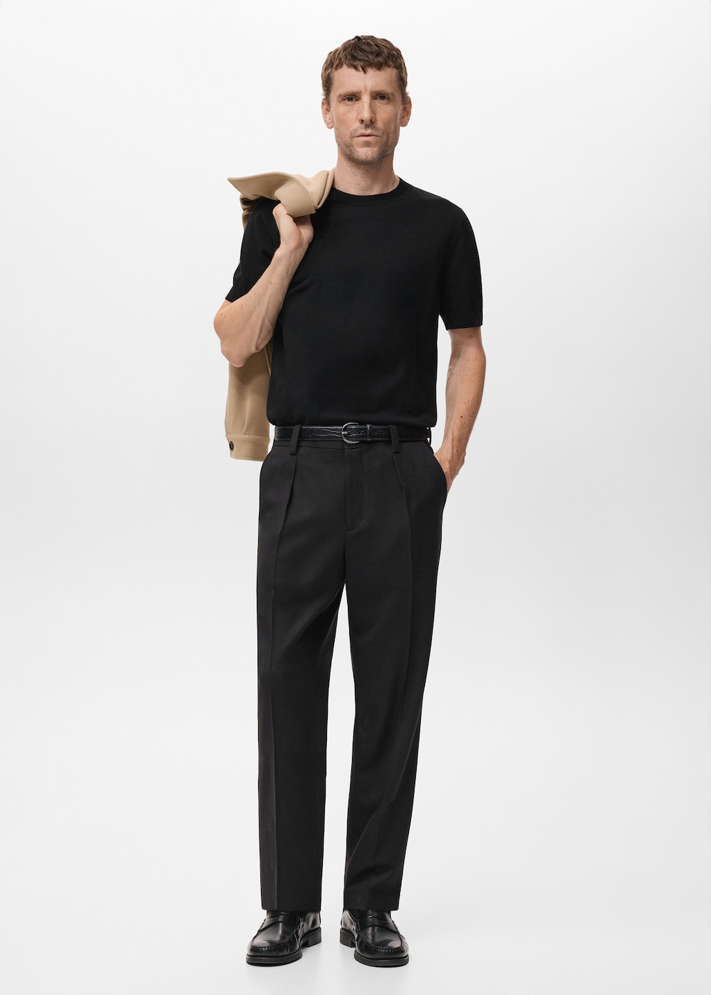 Cotton fine-knit t-shirt