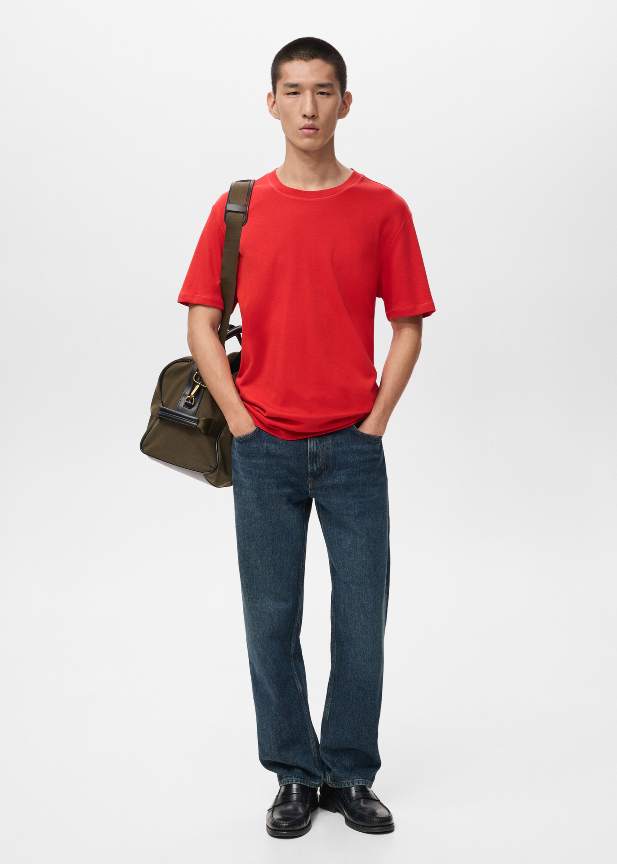 Camiseta medium weight regular fit - Plano general, Rojo. Ref: 17061279-00.