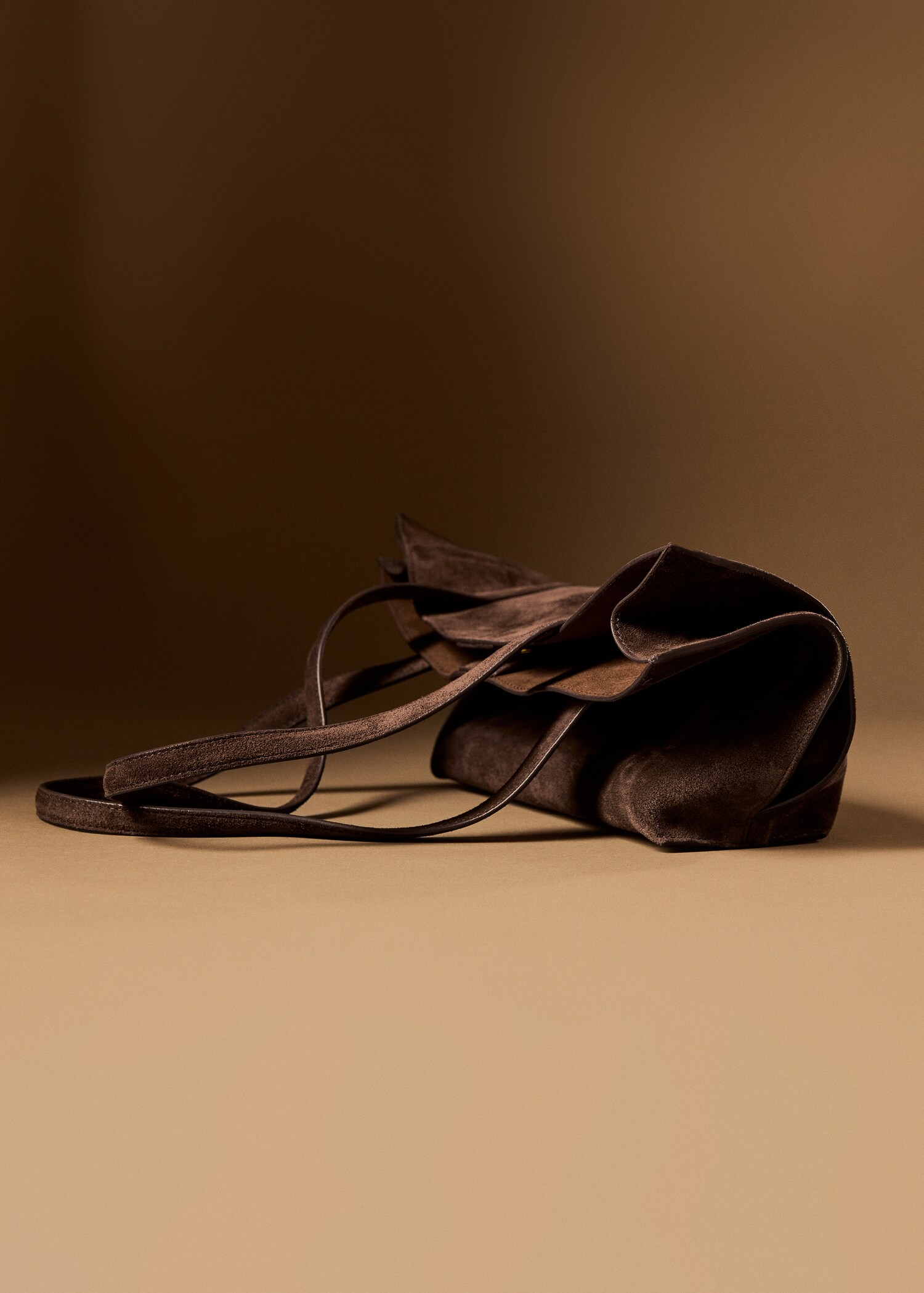 Suede mini shopper bag - General plane