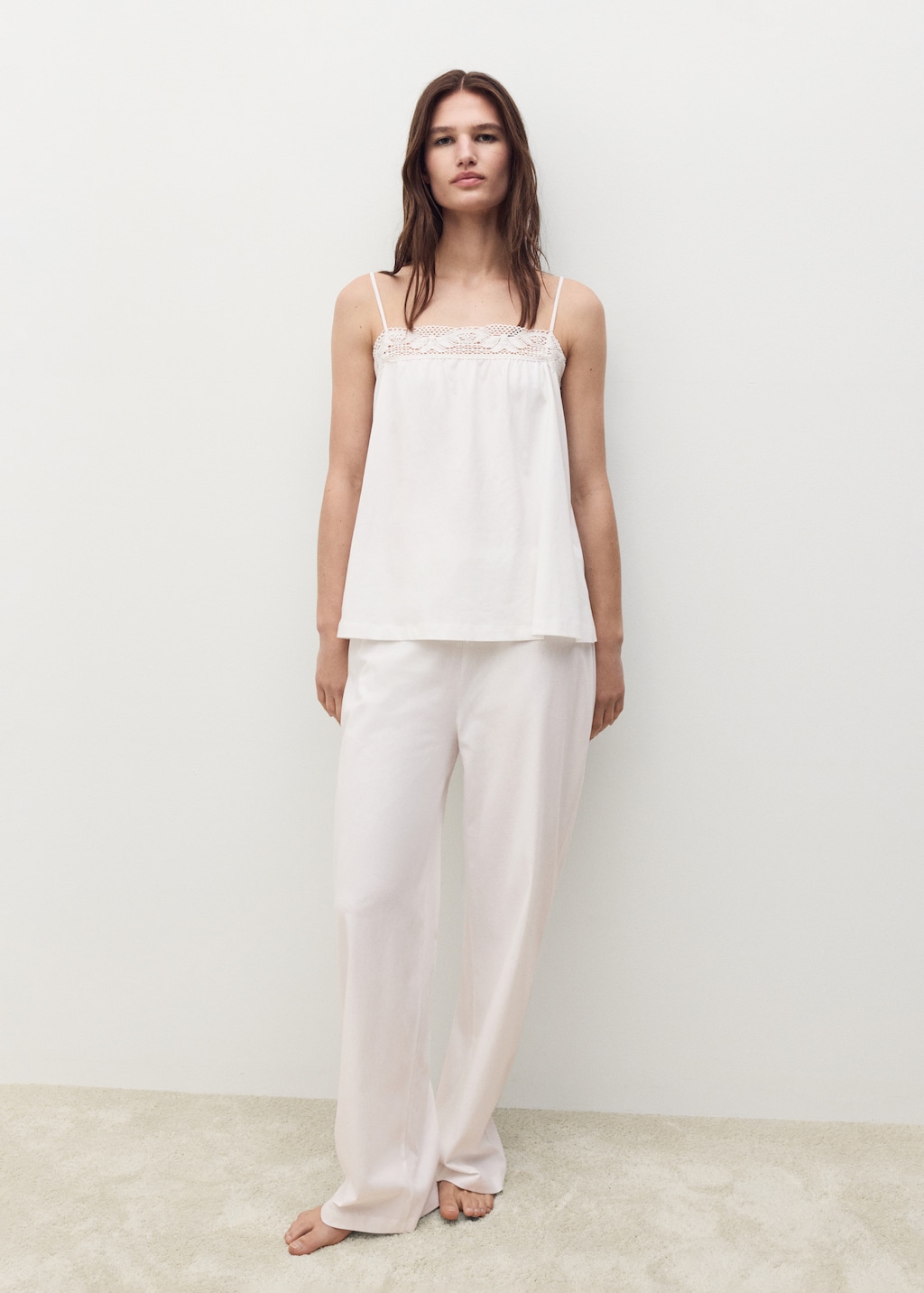 [送料込] YONIKA Lace-trim Top 送料込] YONIKA Lace-trim Top