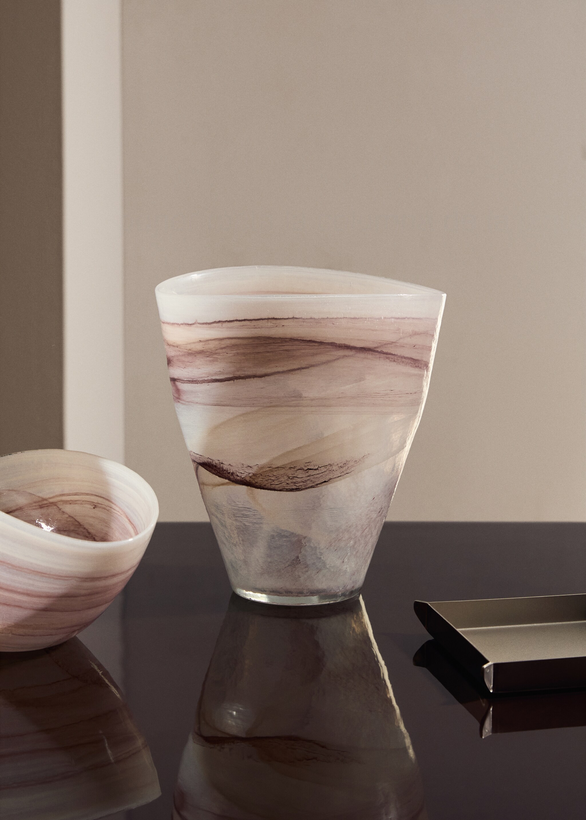 Murano glass vase - Általános sík, Vanília. Ref: 17061548-00.