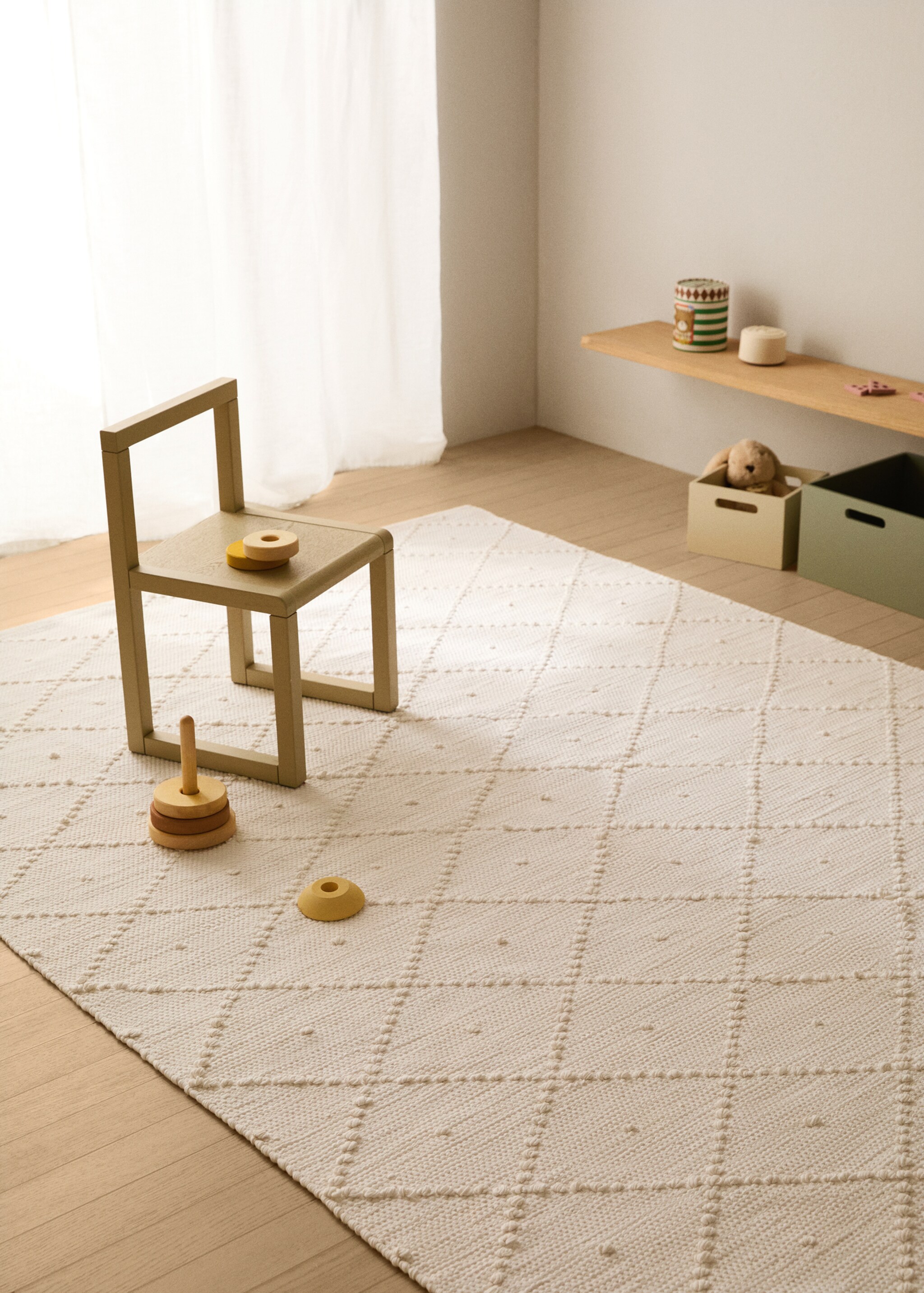 Yarn rug pilea - General plane, Off White. Ref: 17061568-00.
