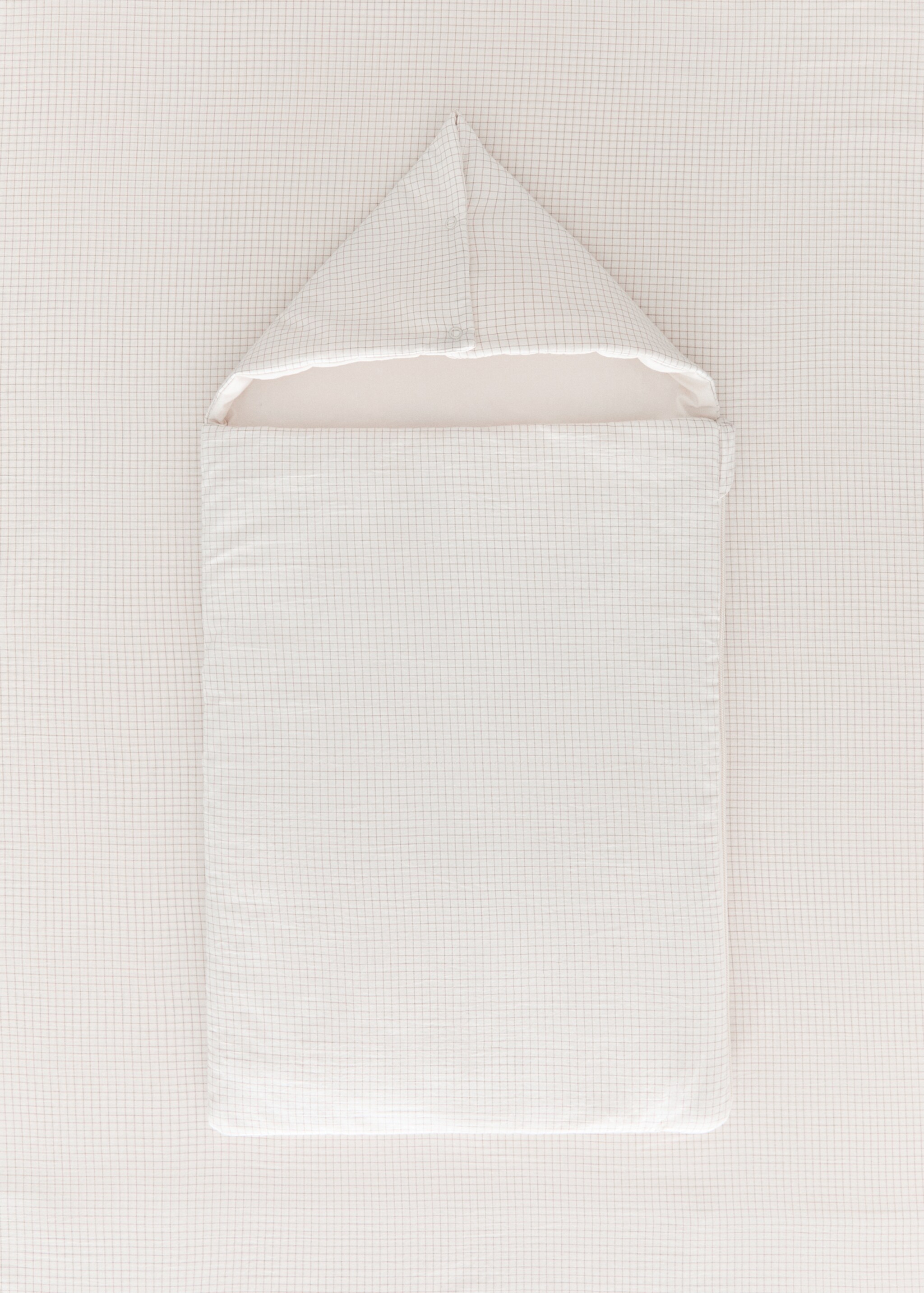 Cotton check mini-coat - General plane, Medium Brown. Ref: 17061573-00.