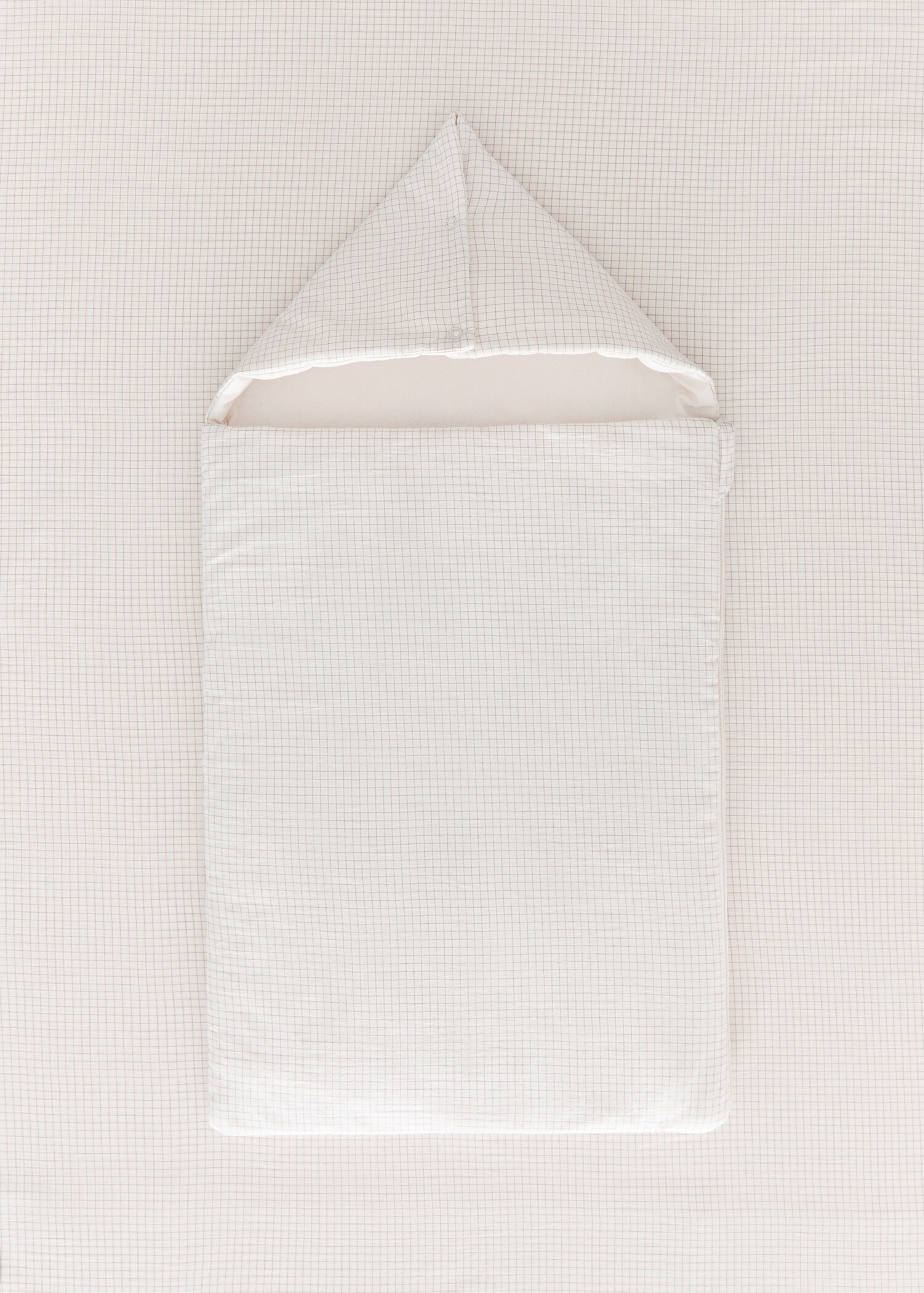 Cotton check mini-coat - General plane