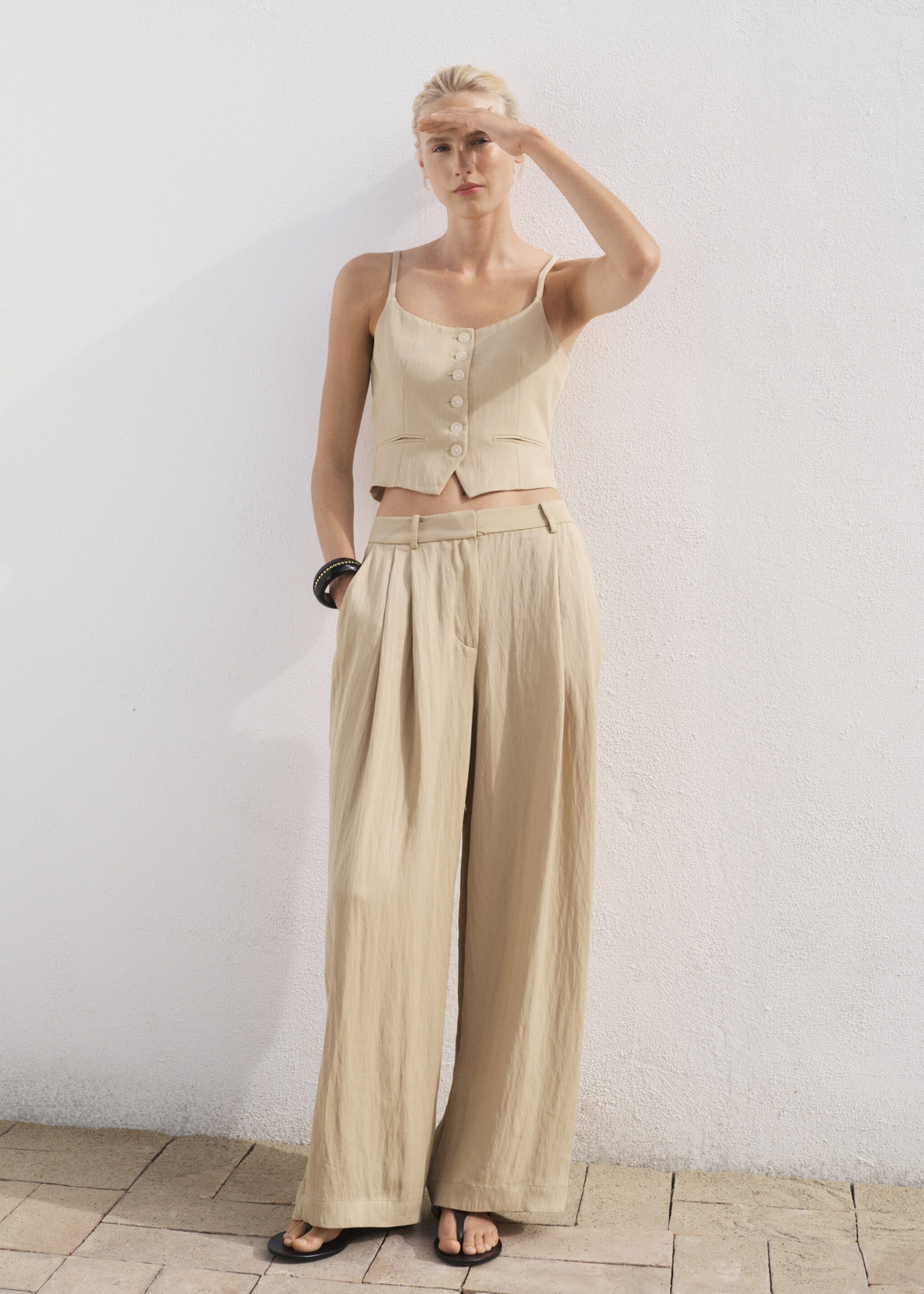 Lyocell suit waistcoat - General plane