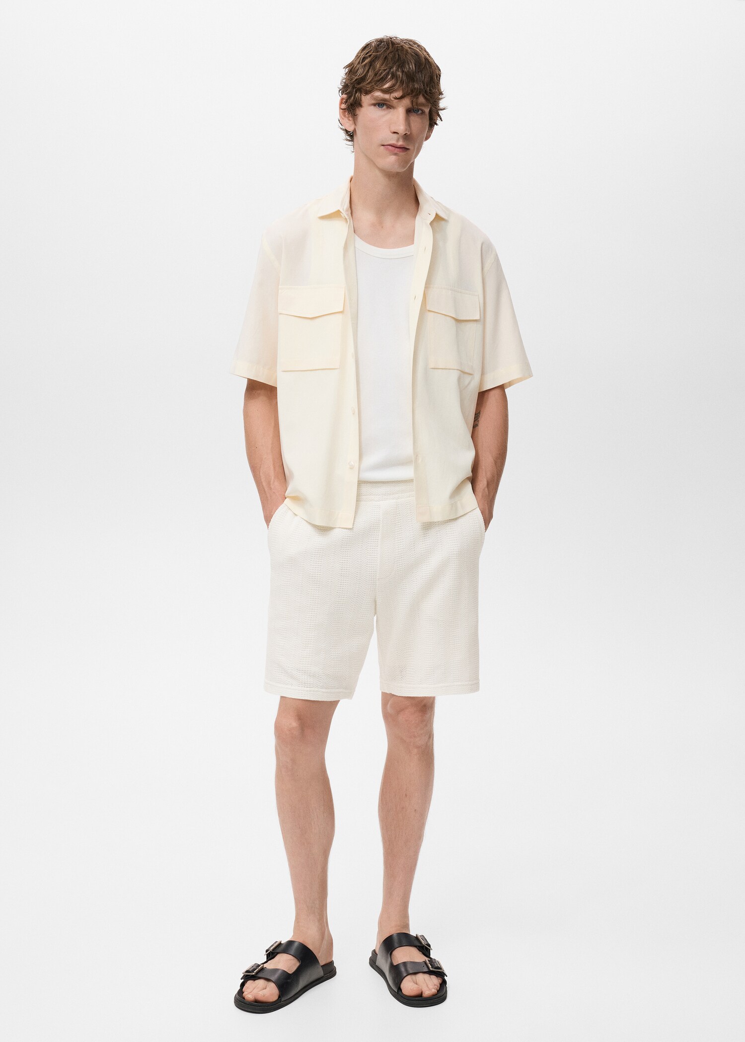 Structured knitted shorts - General plane