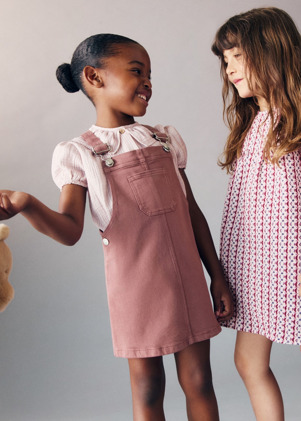 Pocket denim pinafore dress