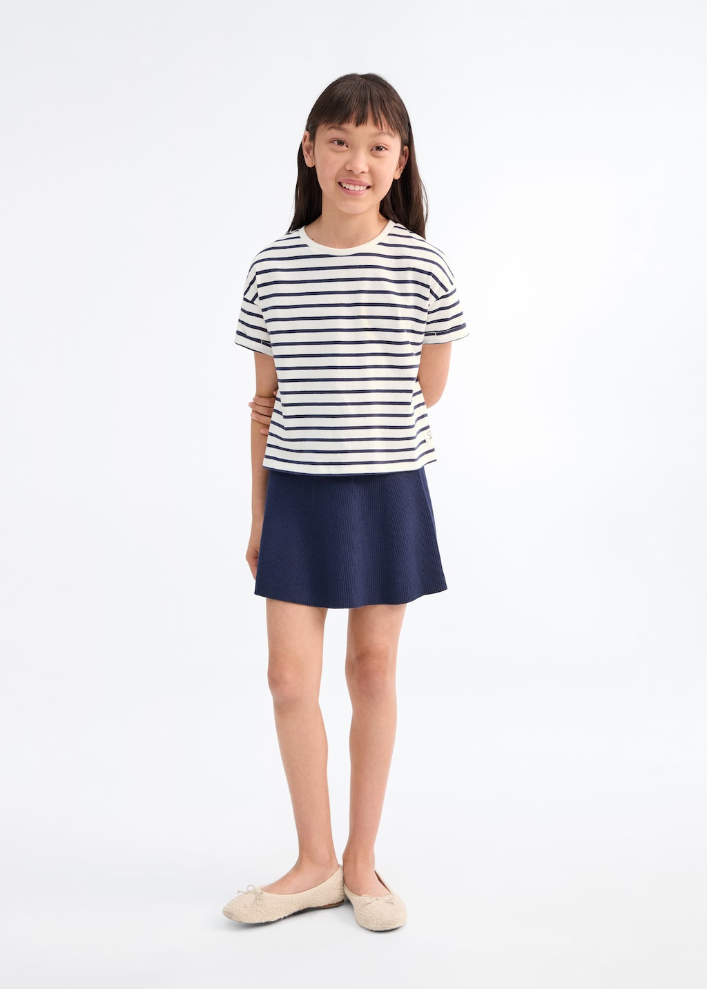 Striped short-sleeved t-shirt