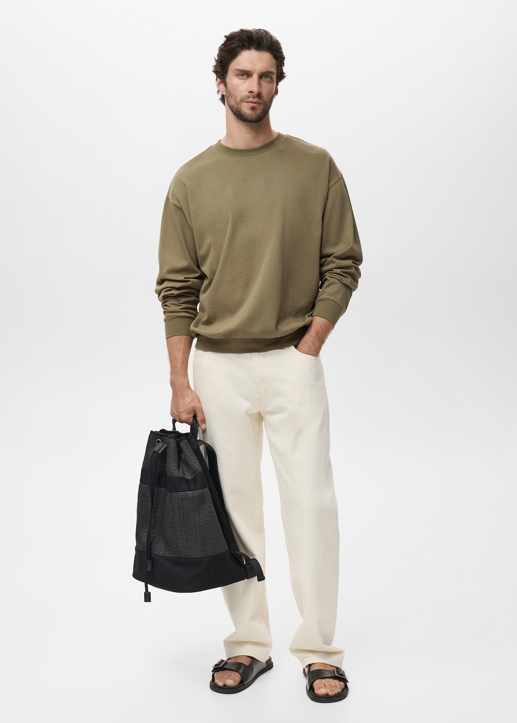 100% cotton relaxed-fit sweatshirt