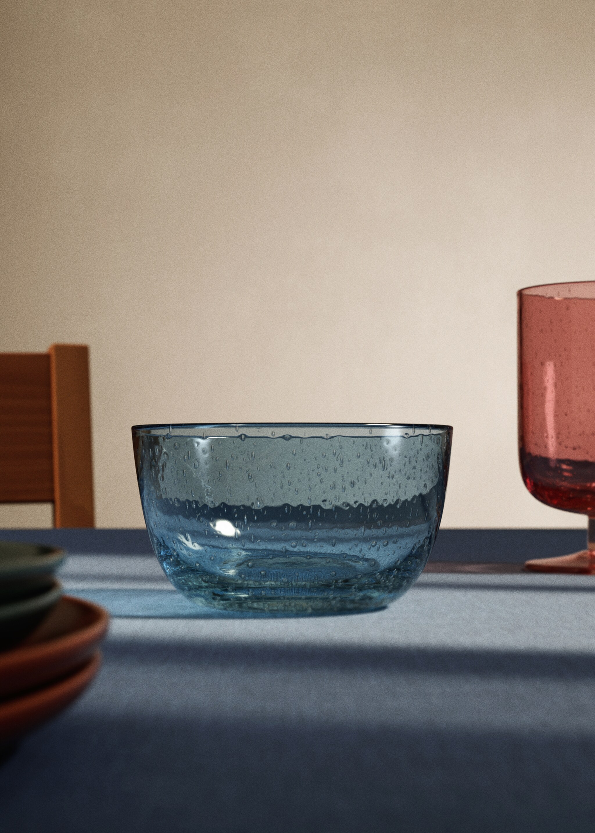 Bubble-design glass bowl - General plane, Purple. Ref: 17064440-00.