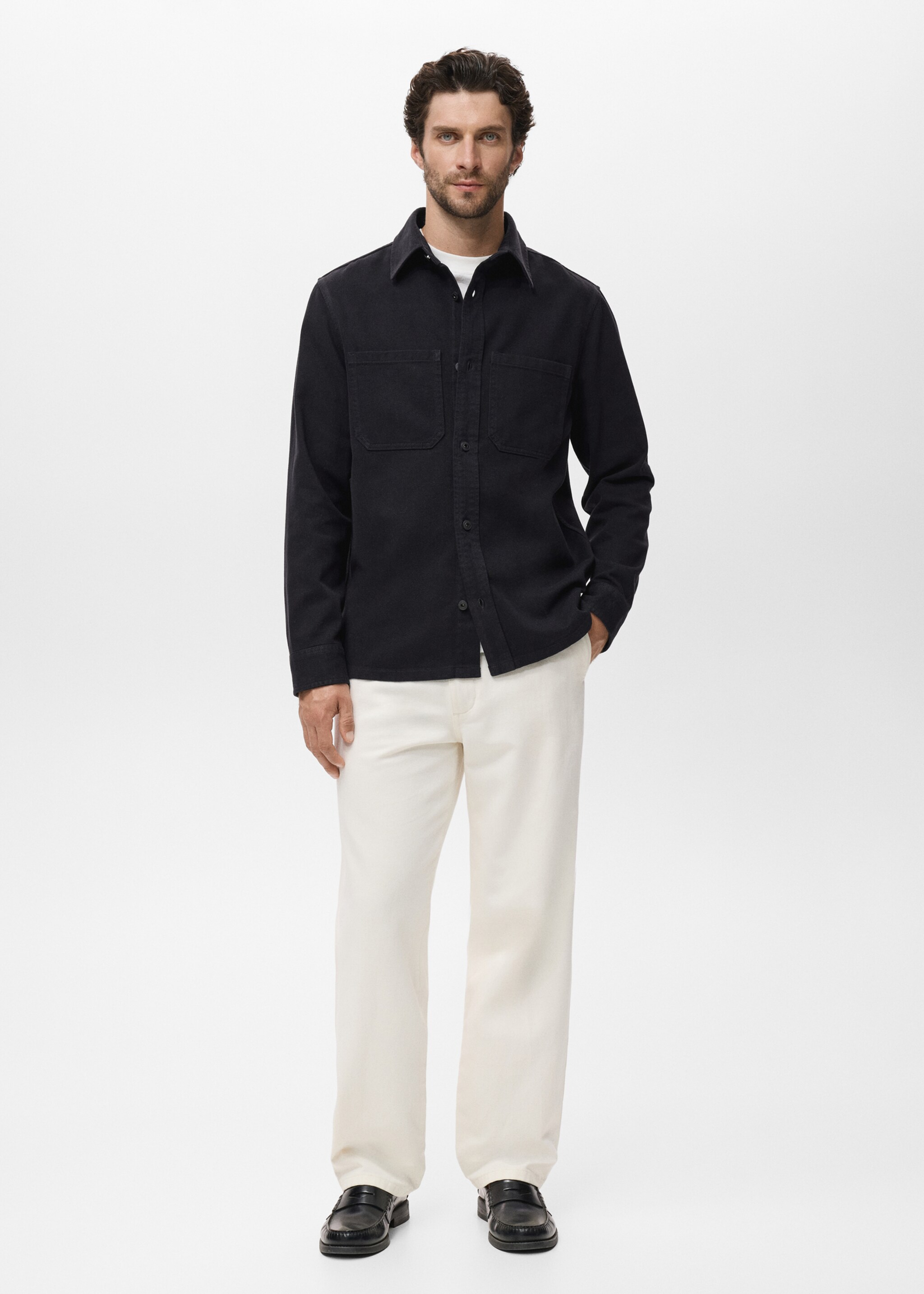 Denim overshirt pockets - General plane, Navy. Ref: 17065142-00.