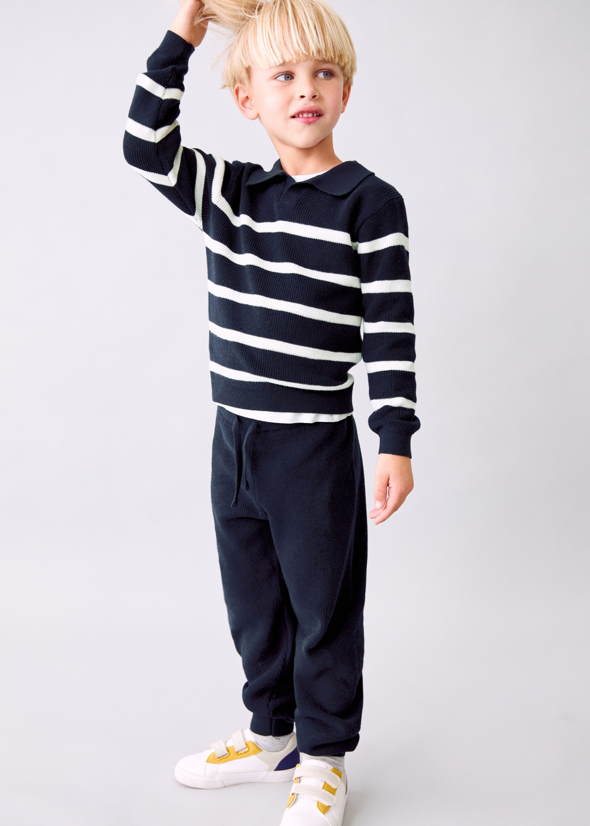 Knit striped sweater - General plane, Navy. Ref: 17065148-00.