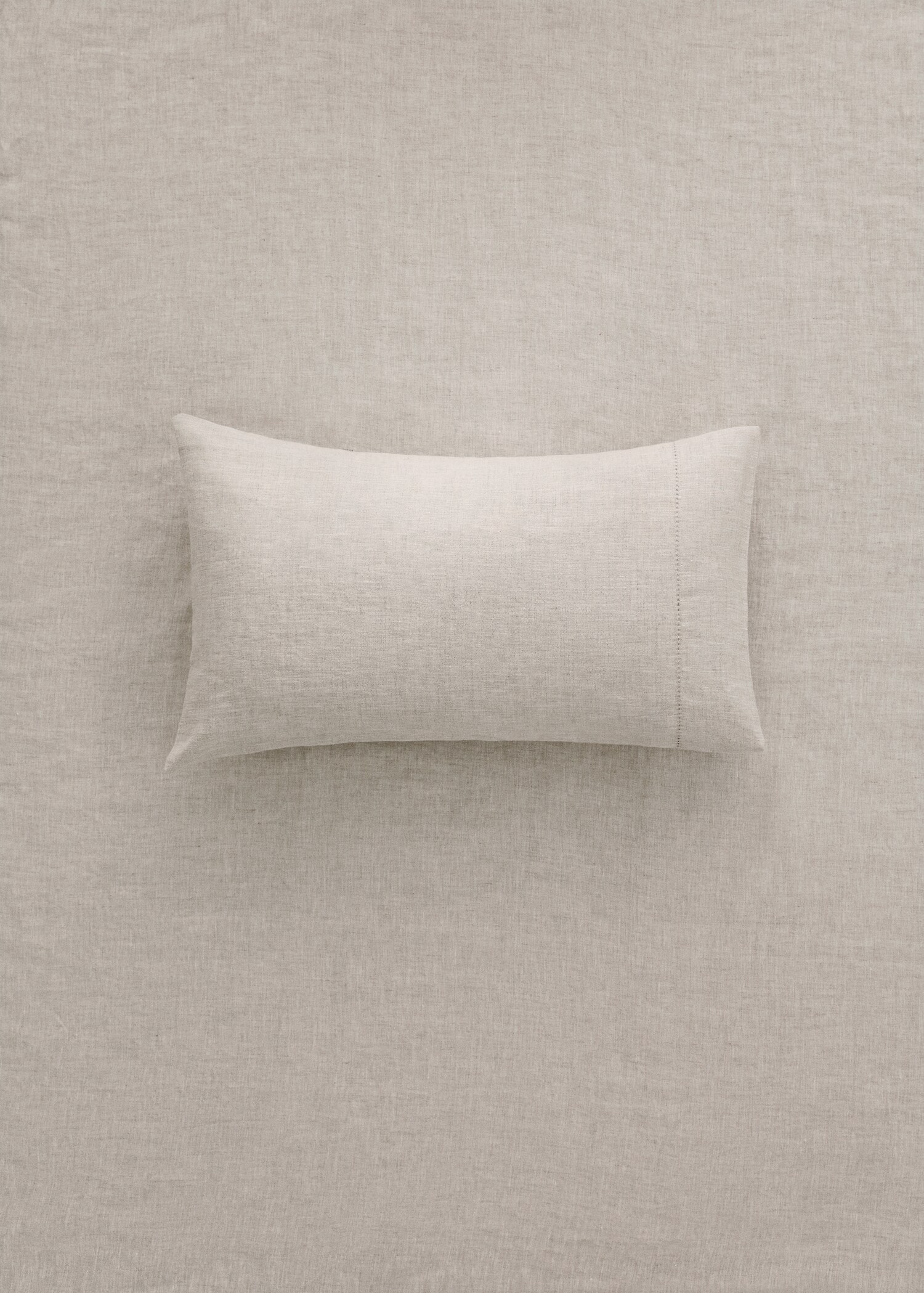 Washed linen pillowcase with hemstitch 30x50 cm - General plane