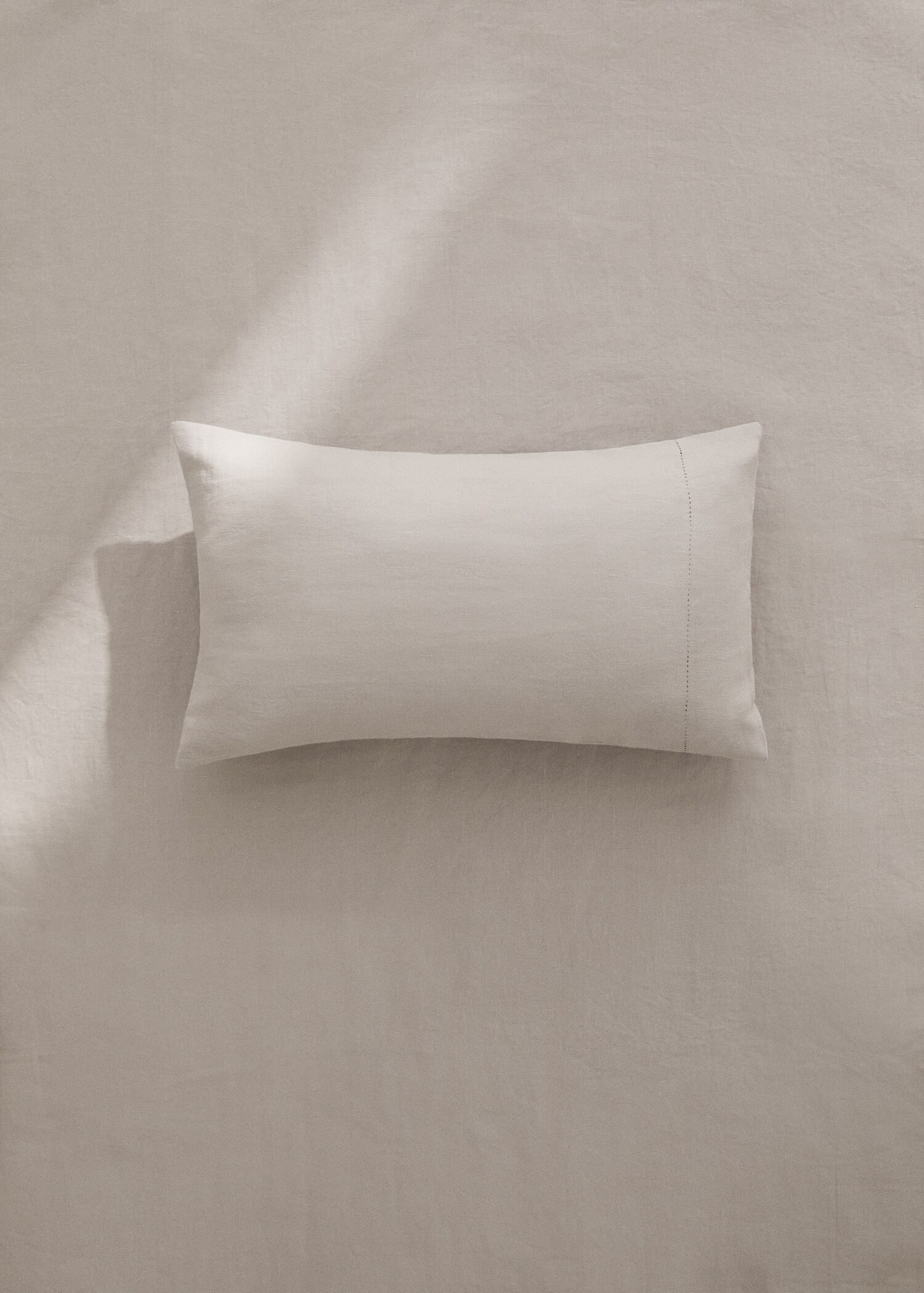 Washed linen pillowcase with hemstitch 30x50 cm - General plane