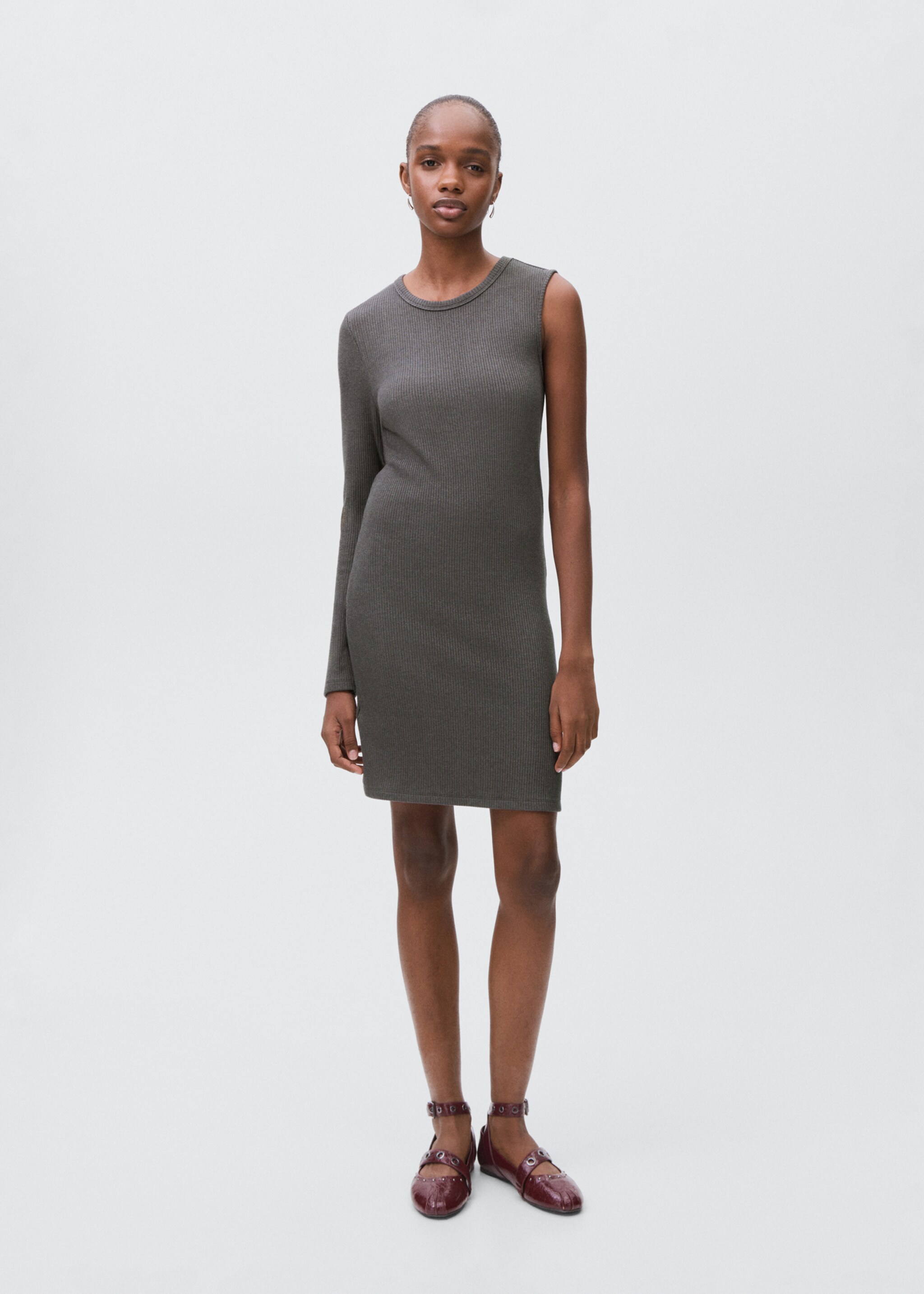 Sleeveless knitted dress - General plane, Grey. Ref: 17065792-00.