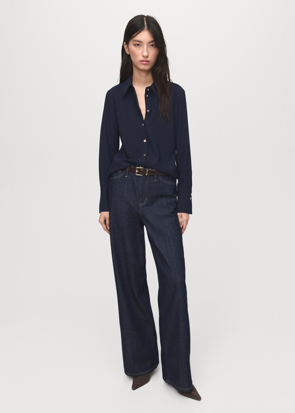 Shirt with jewel buttons - image 2