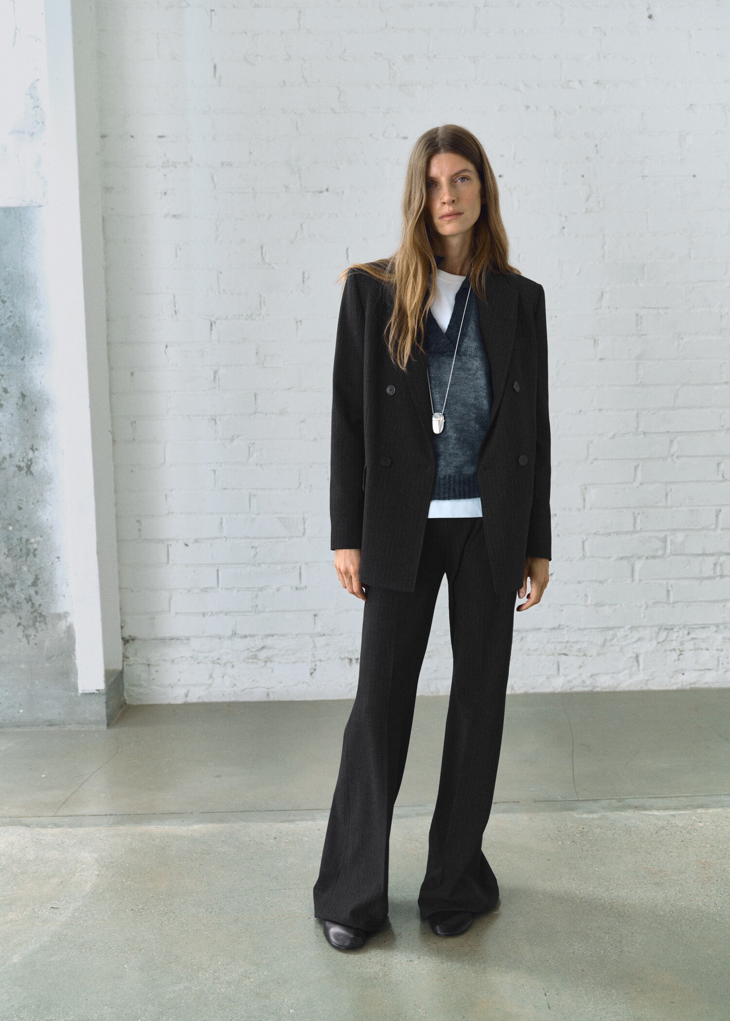 Pinstripe suit jacket - General plane