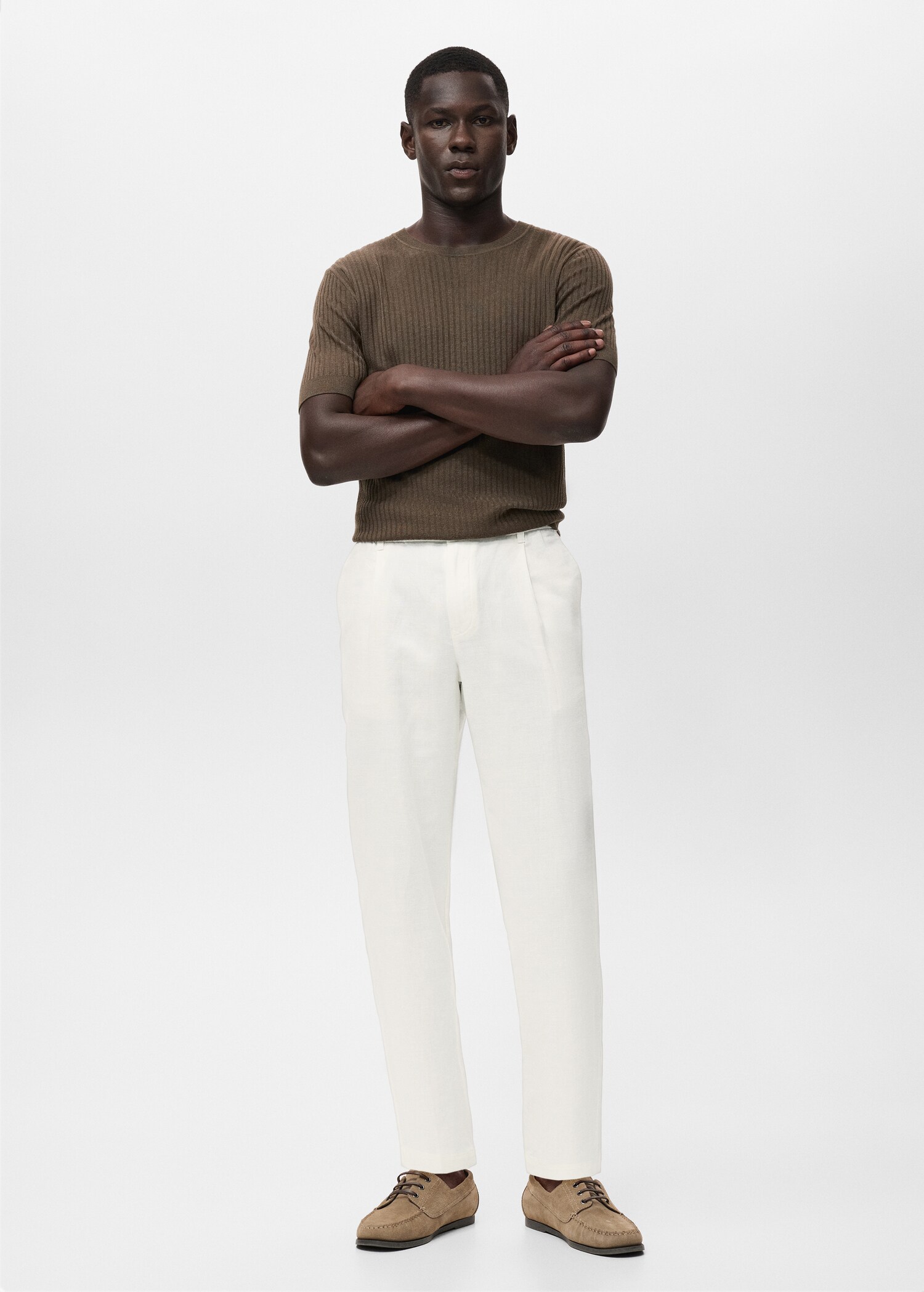 Παντελόνι slim fit λινό κορδόνι - Γενικό πλάνο