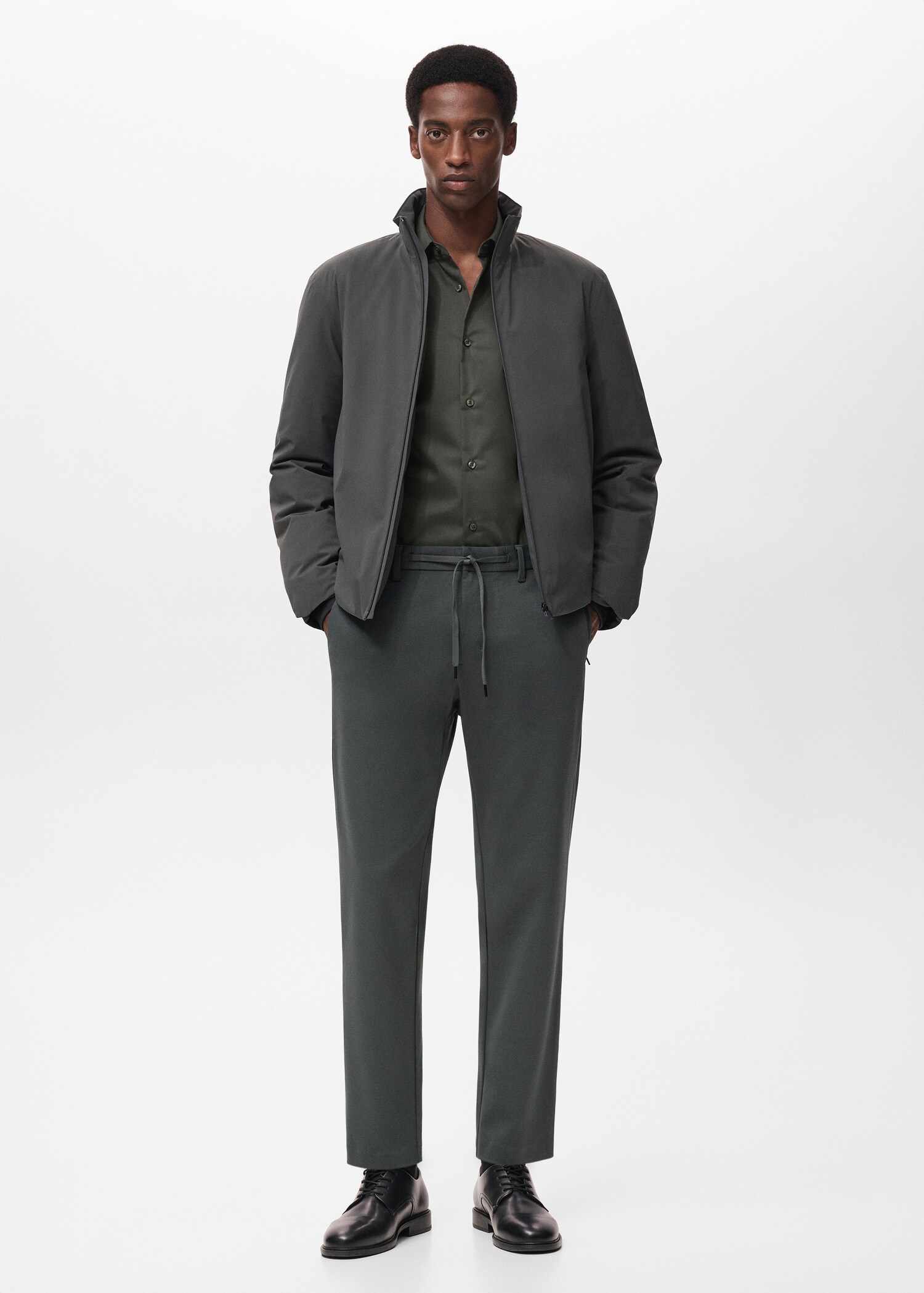 Pantalon slim-fit comfort stretch cordon - Plan général