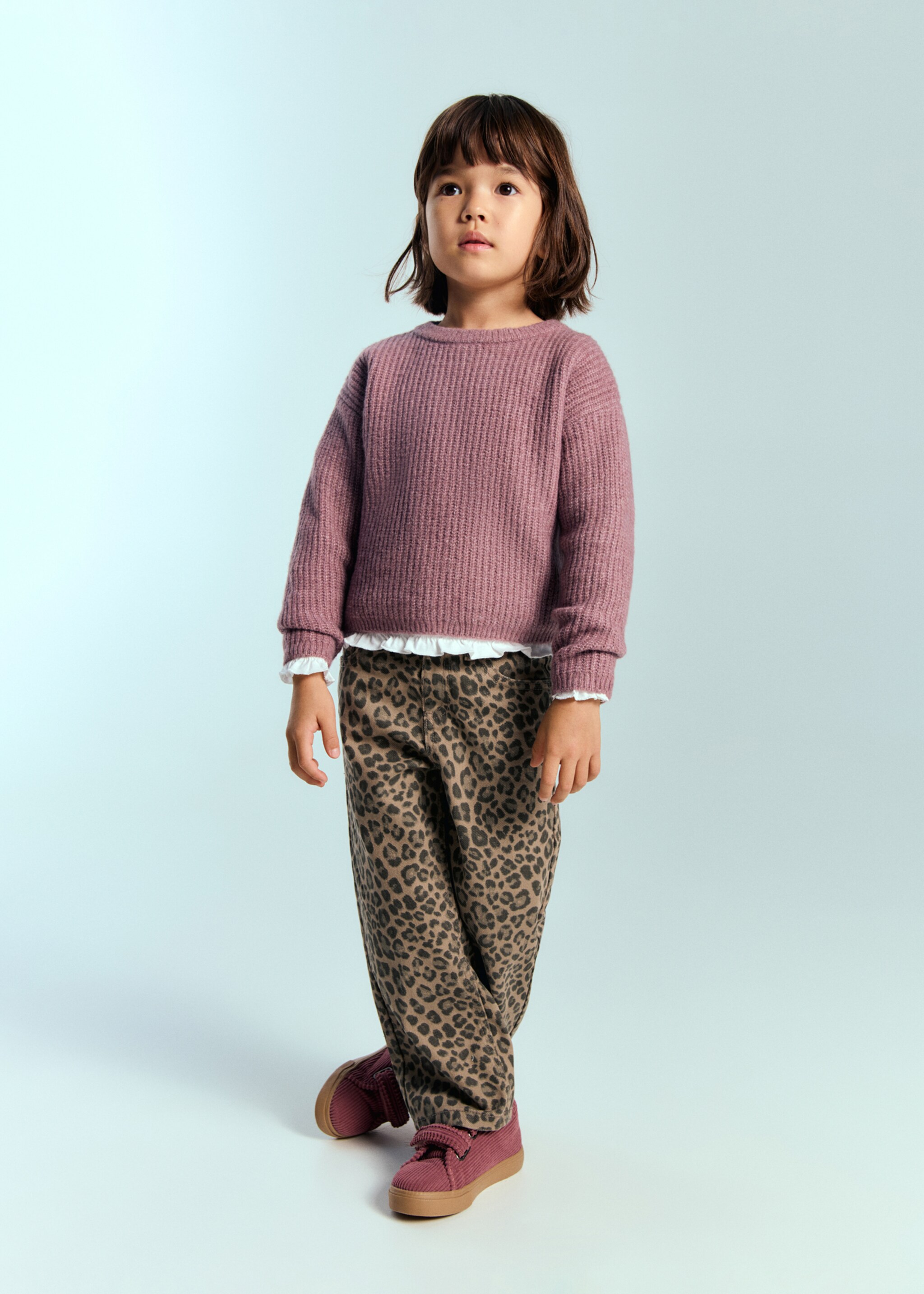 Leopard-print straight jeans - General plane, Chocolate. Ref: 17066334-00.
