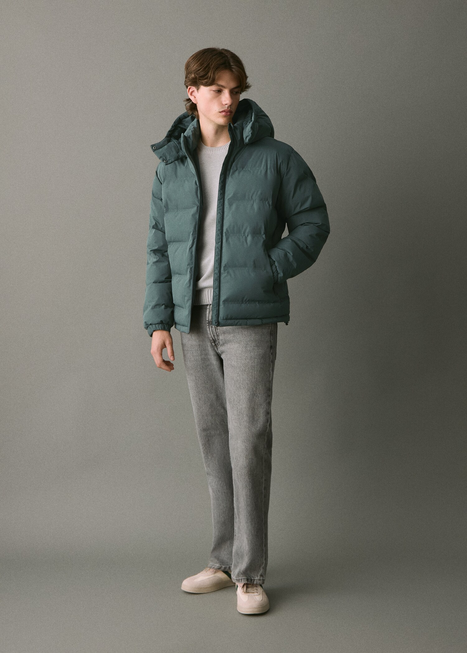 Hood quilted coat - General plane