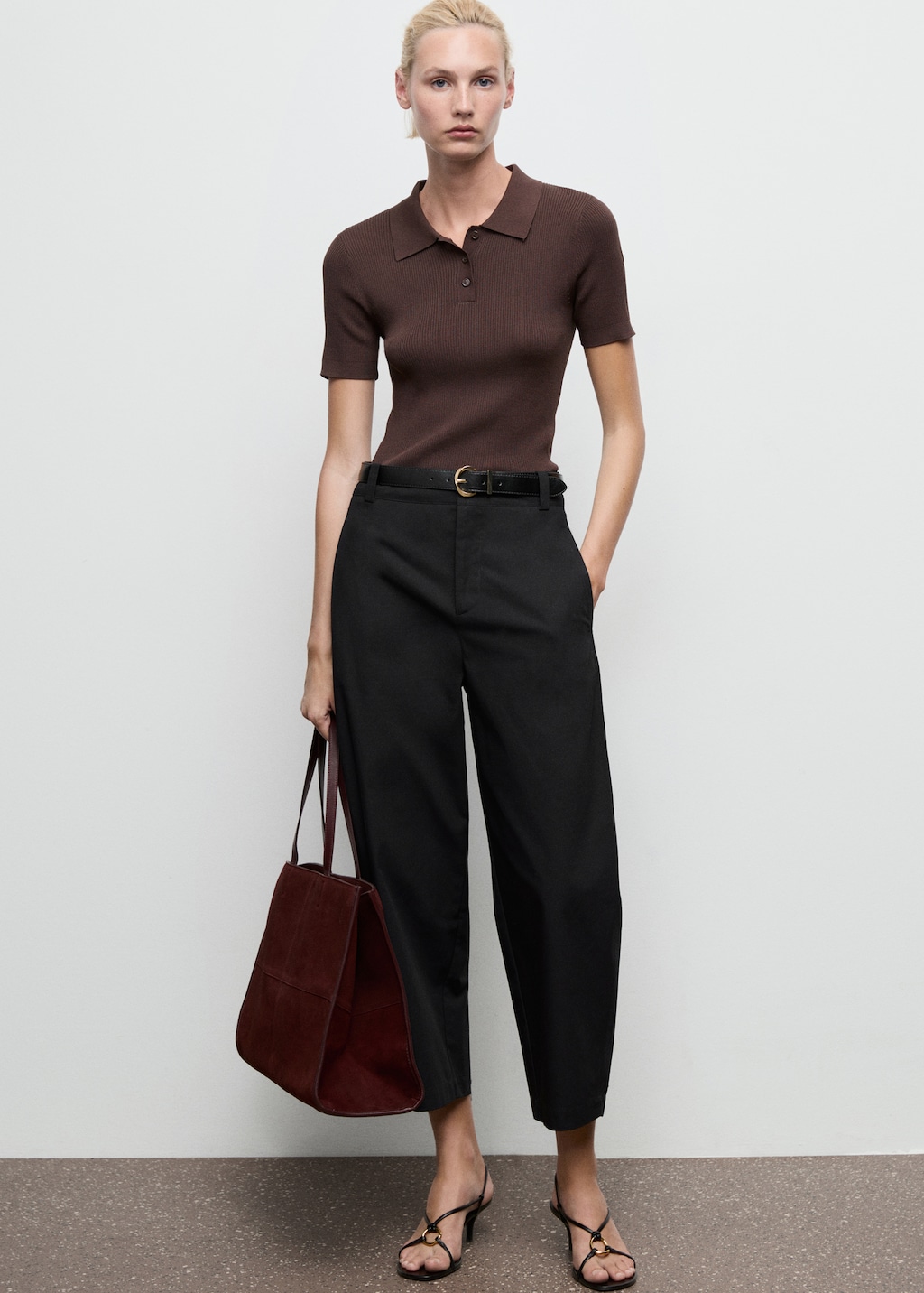 High-waisted balloon pants