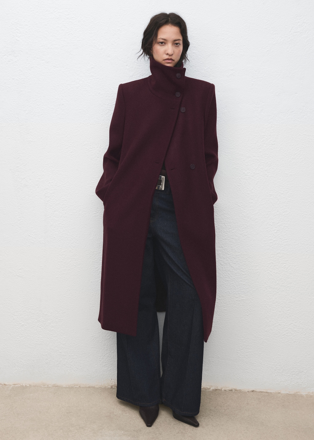 Mango Manteco wool coat with belt