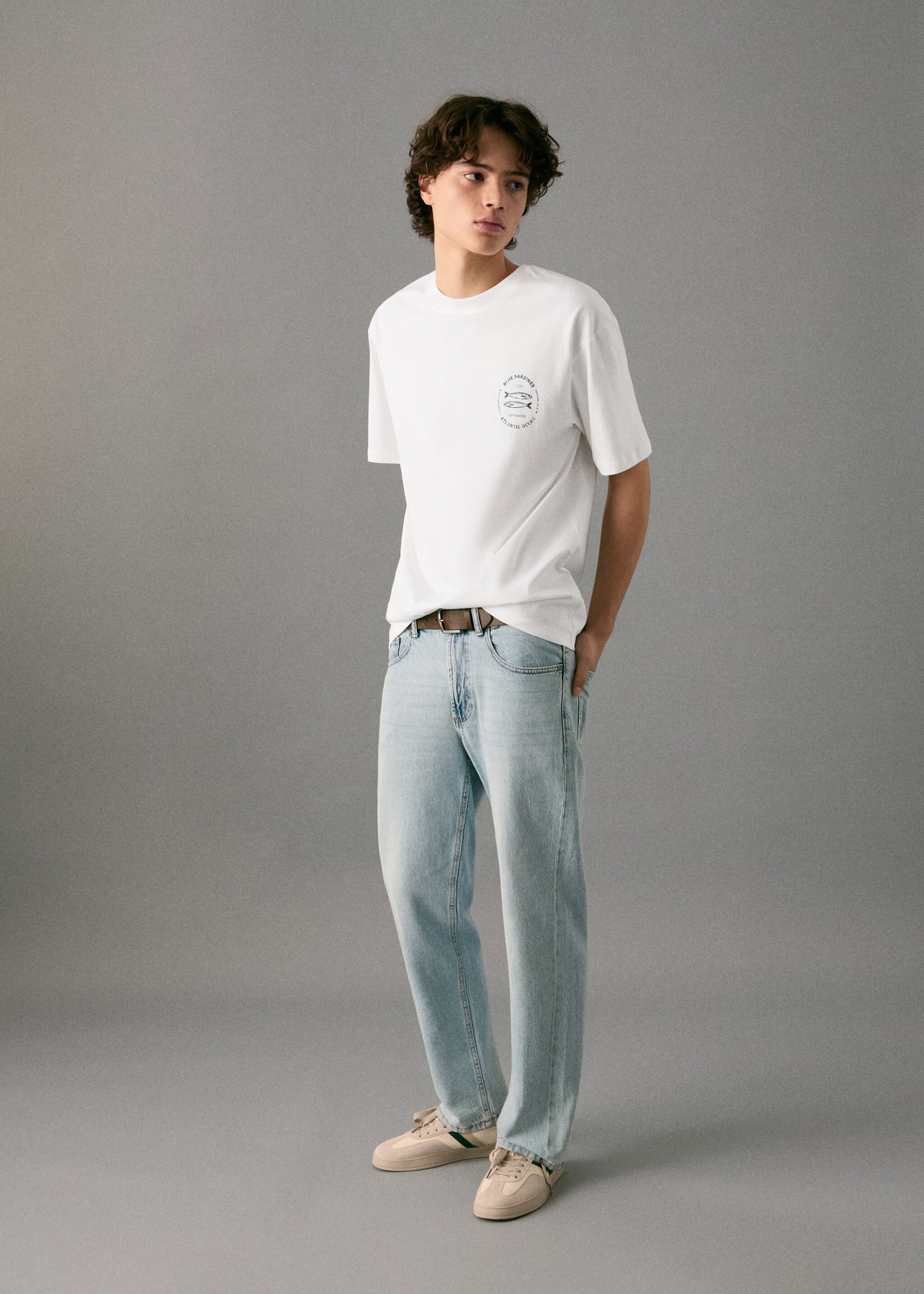 Printed cotton-blend t-shirt - General plane, Off White. Ref: 17067761-00.