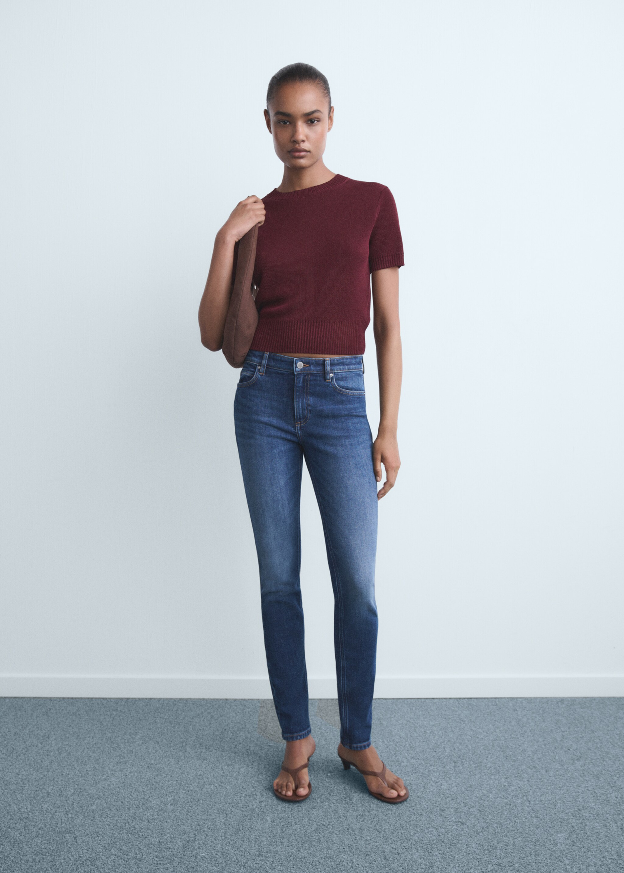 Mid-rise skinny jeans - General plane, Dark Blue. Ref: 17067764-00.