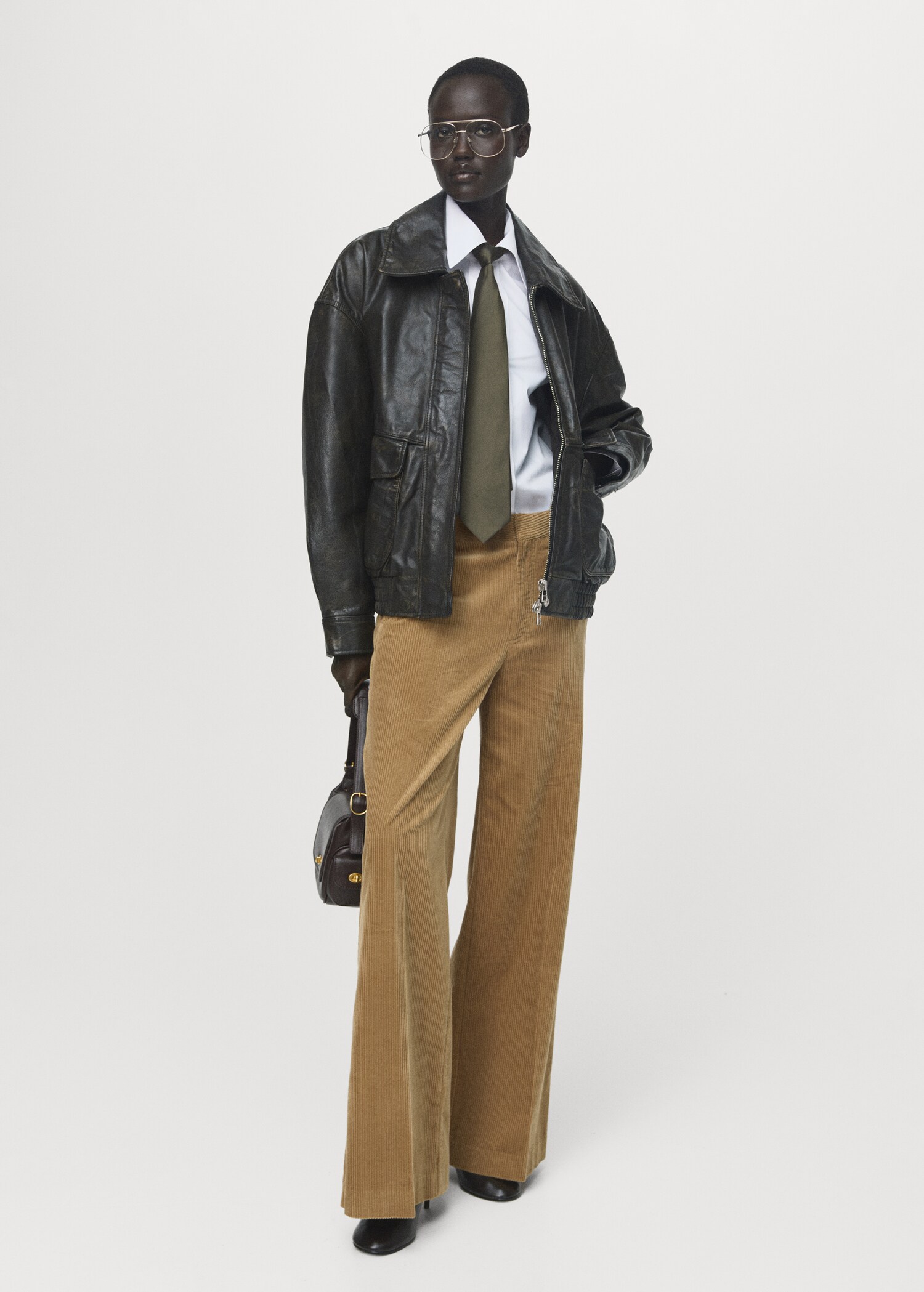 Pantalon en velours côtelé wide leg - Plan général