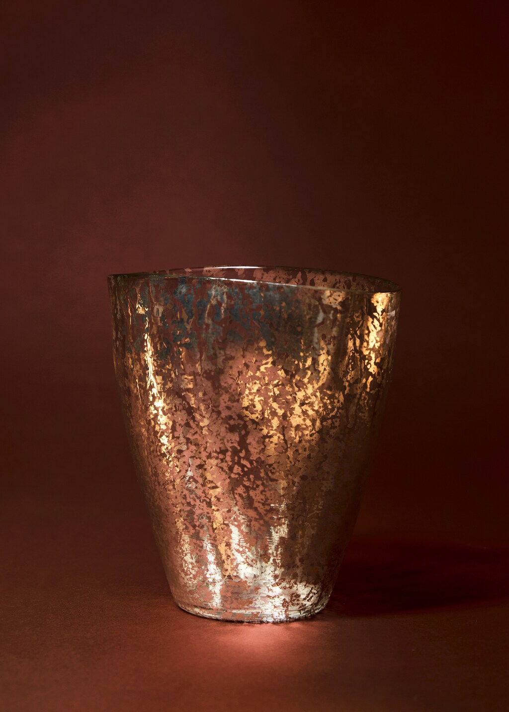 Small mercurised glass vase