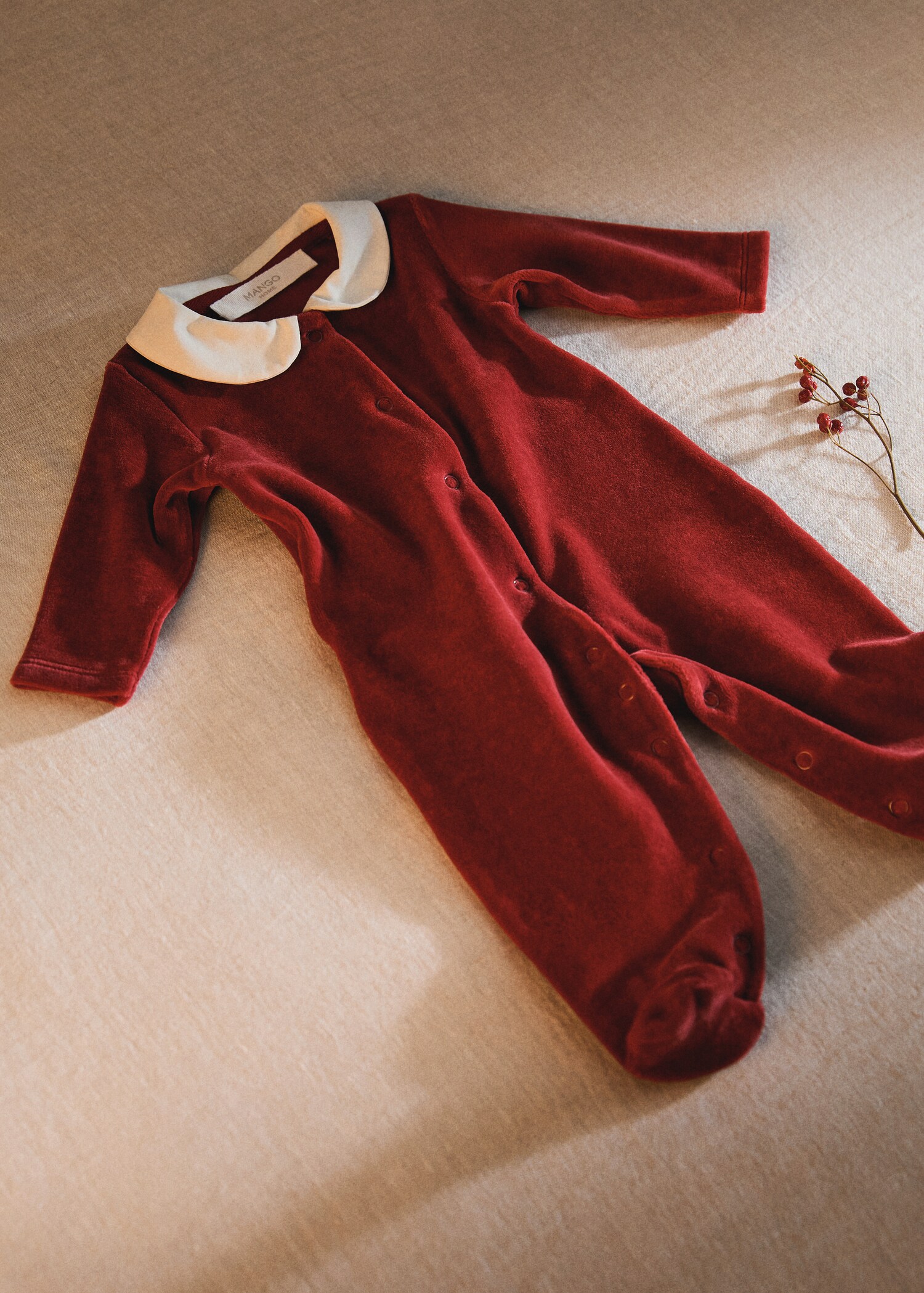Christmas velour cotton baby onesie - General plane