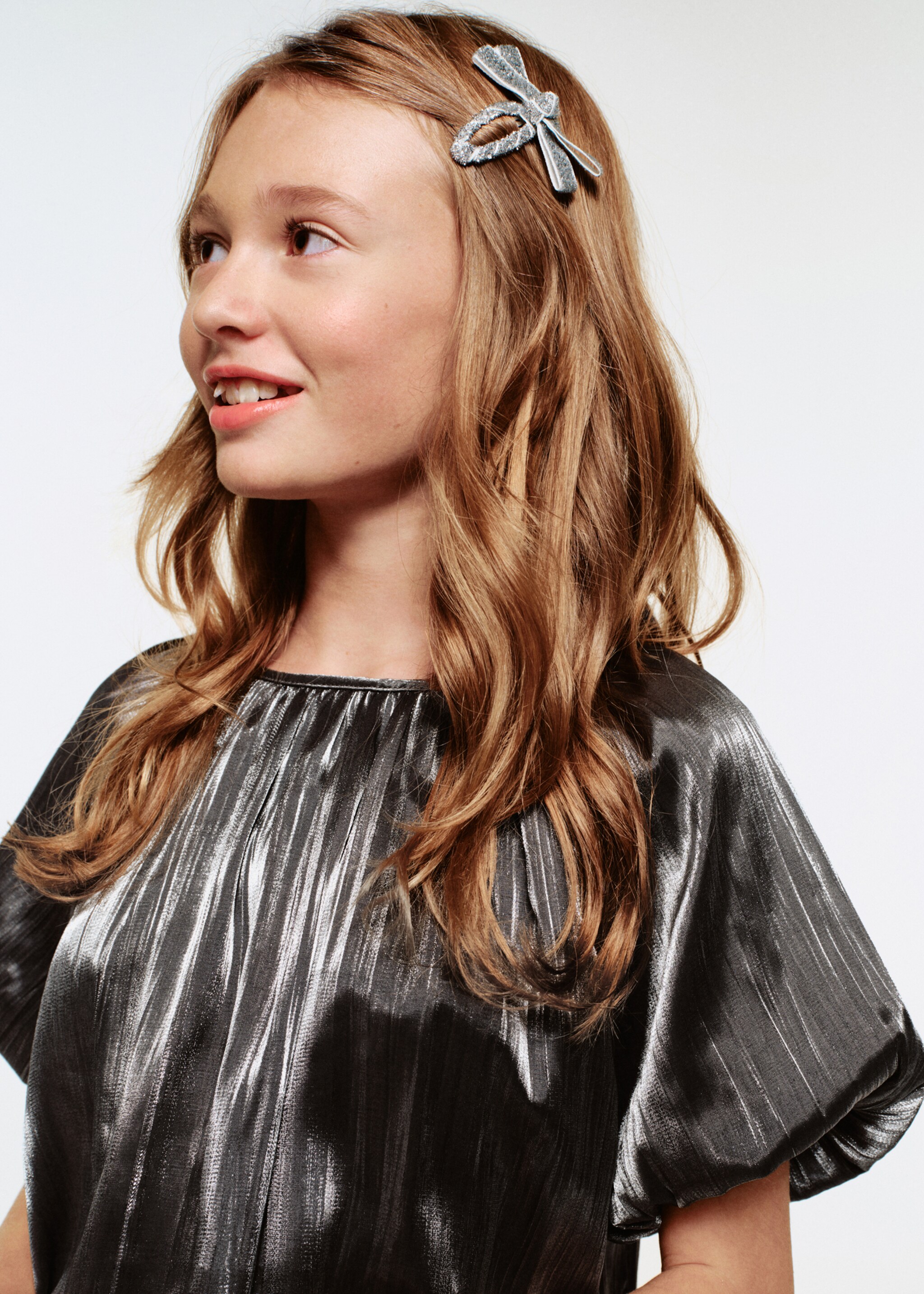 4 pack bow hairclips - General plane, Silver. Ref: 17069210-00.