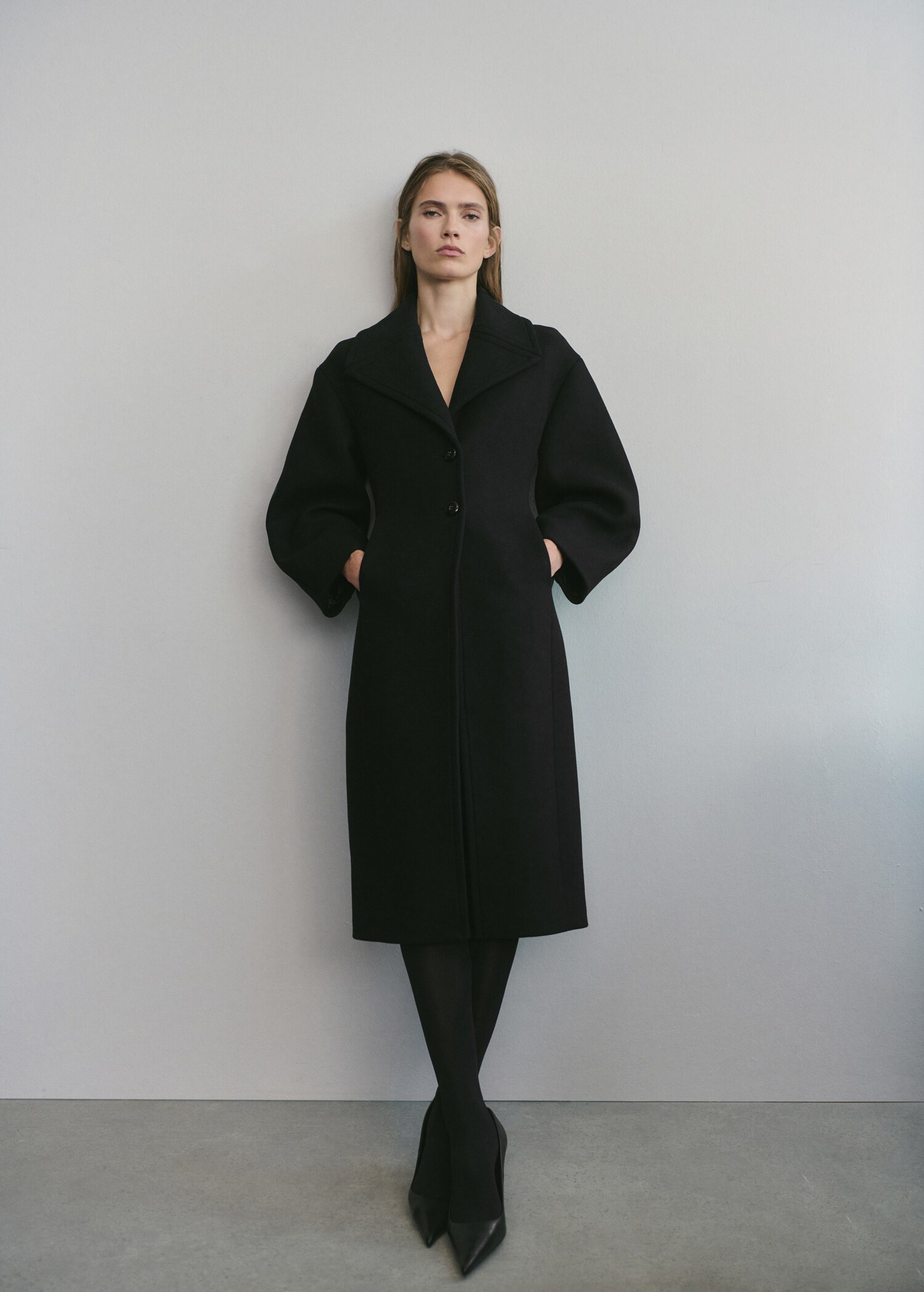 Structured wool coat - General plane