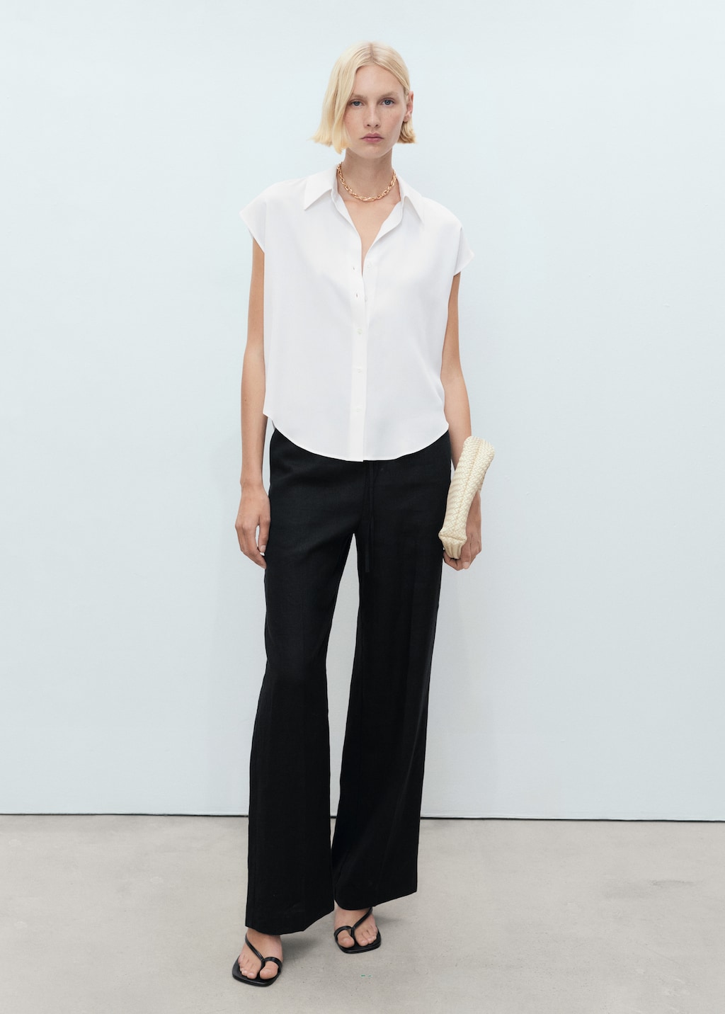 Lyocell sleeveless shirt