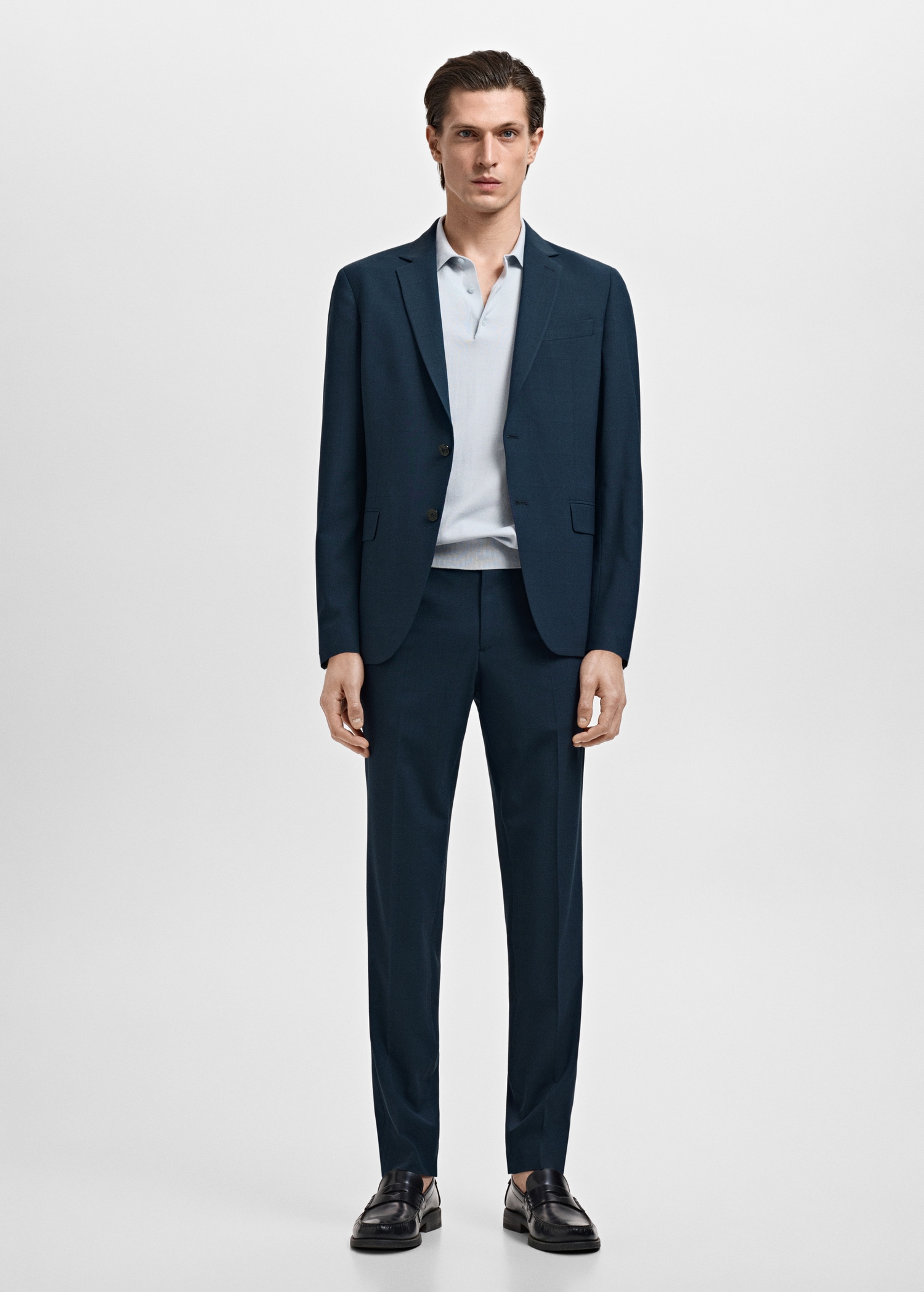 Super slim-fit suit jacket in stretch fabric - General plane
