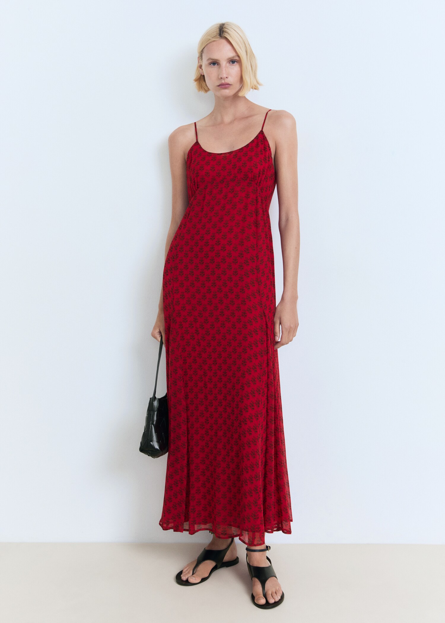 Floral-print chiffon dress - General plane