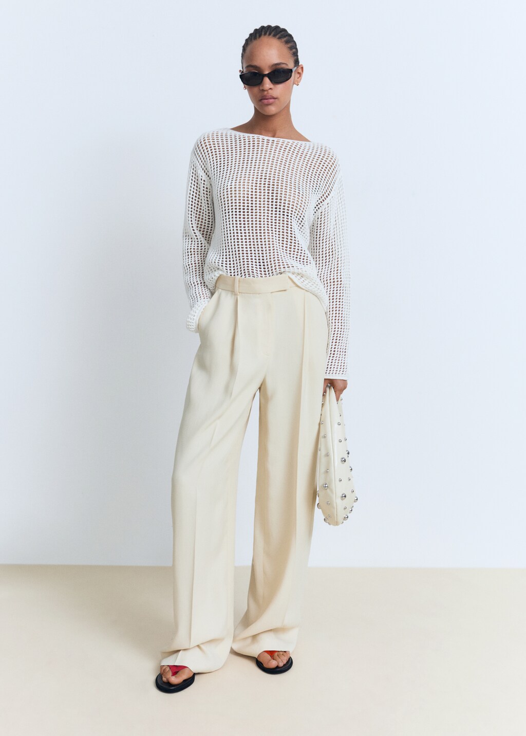 Long-sleeved crochet sweater - image 2