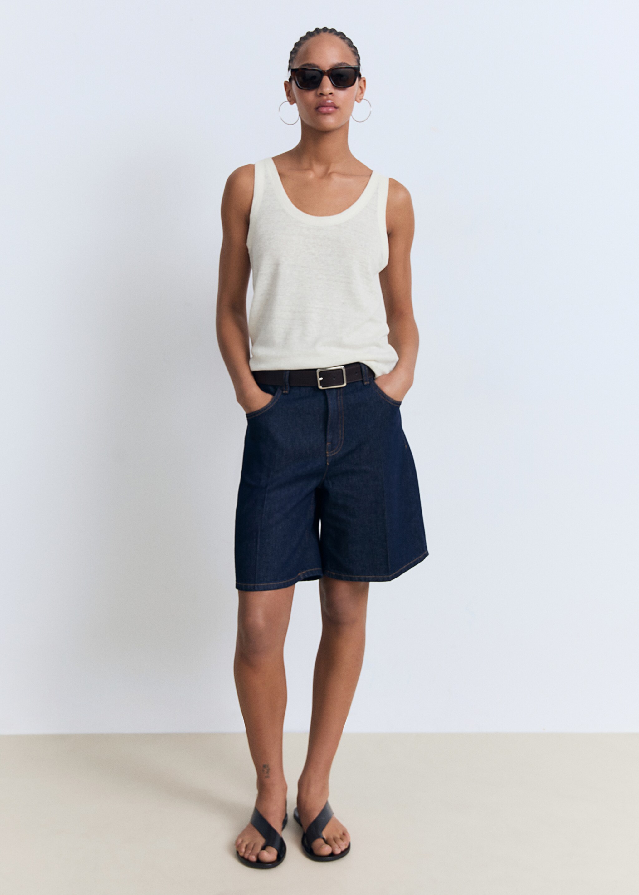 Strap linen top - General plane