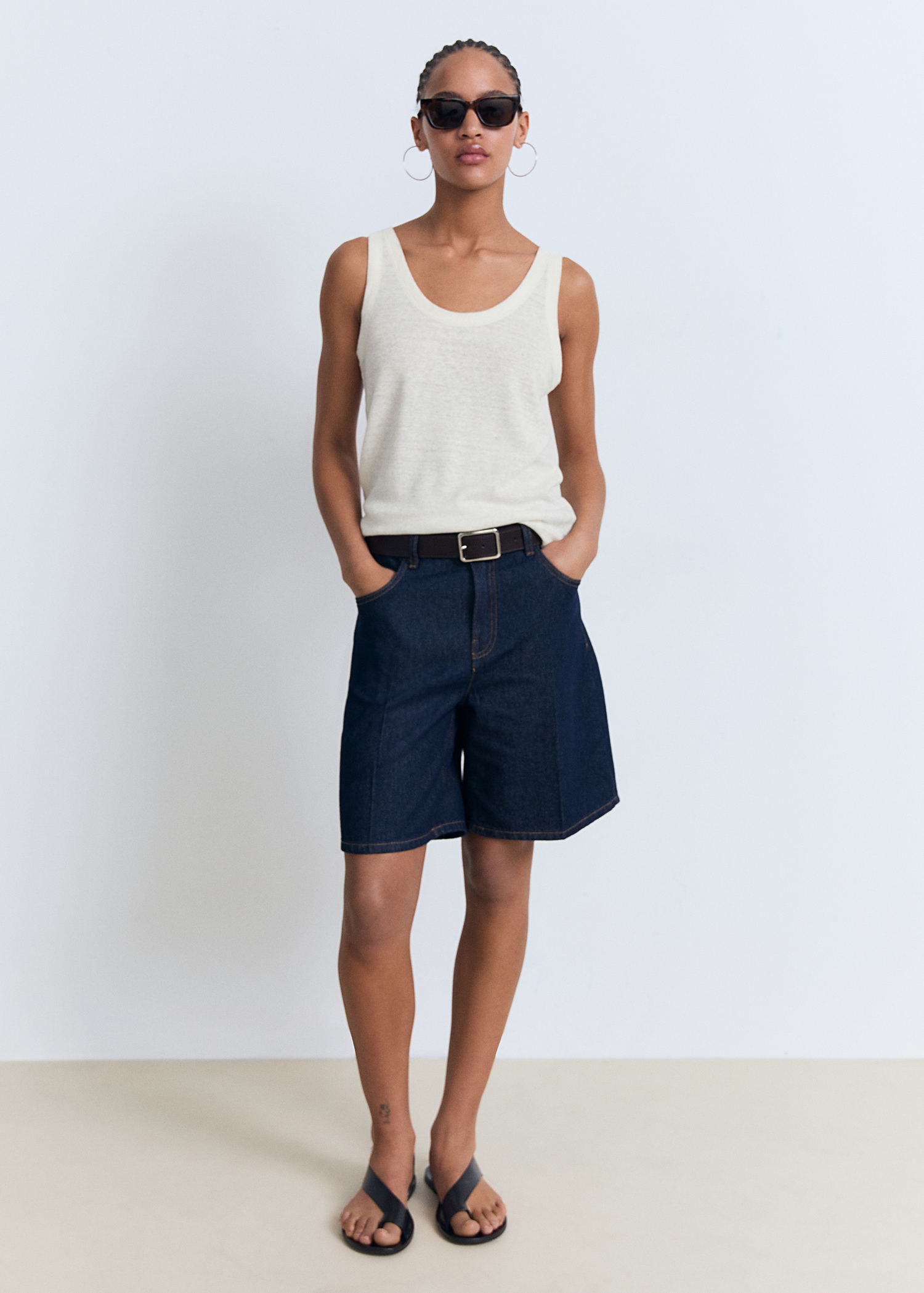 Top tirantes lino - Plano general