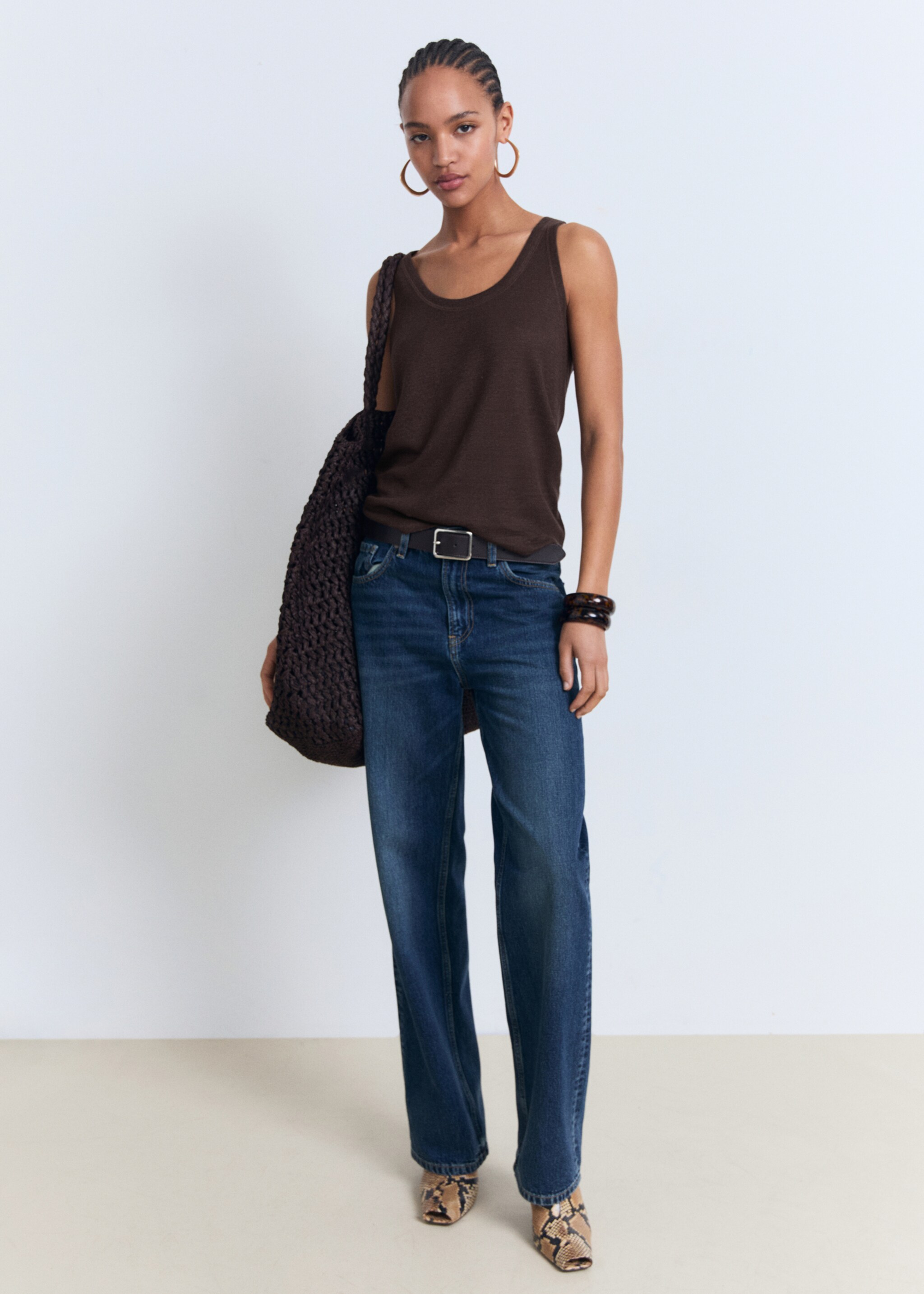 Strap linen top - General plane