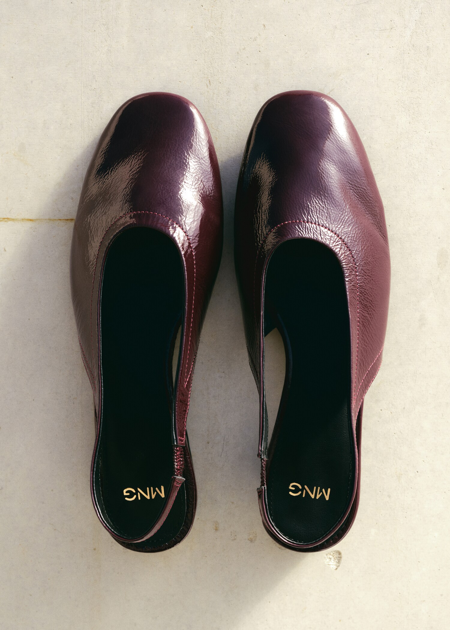 Block heel leather shoes - General plane