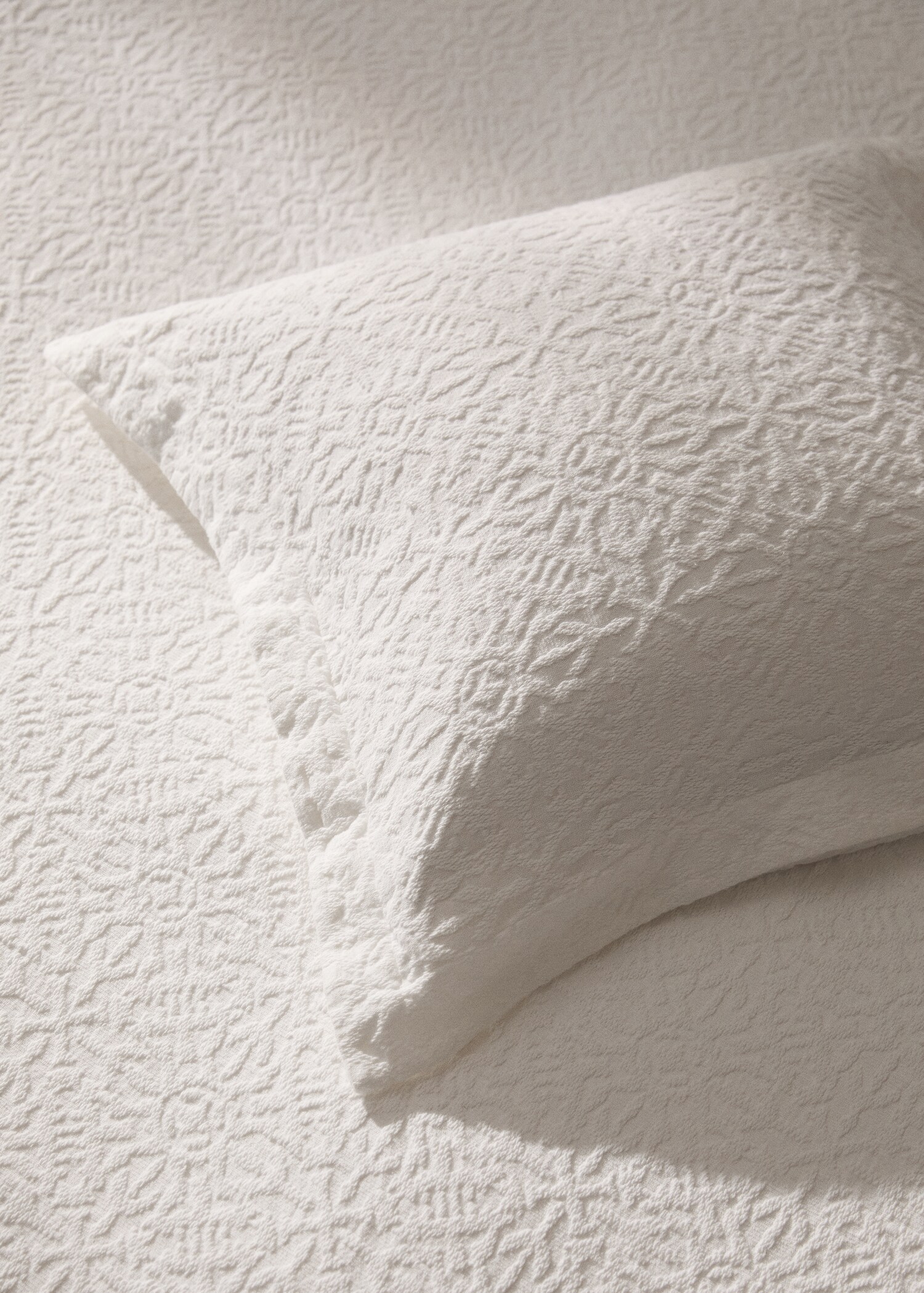 Housse de coussin en coton jacquard motif mosaïque 50x50 cm - Plan général