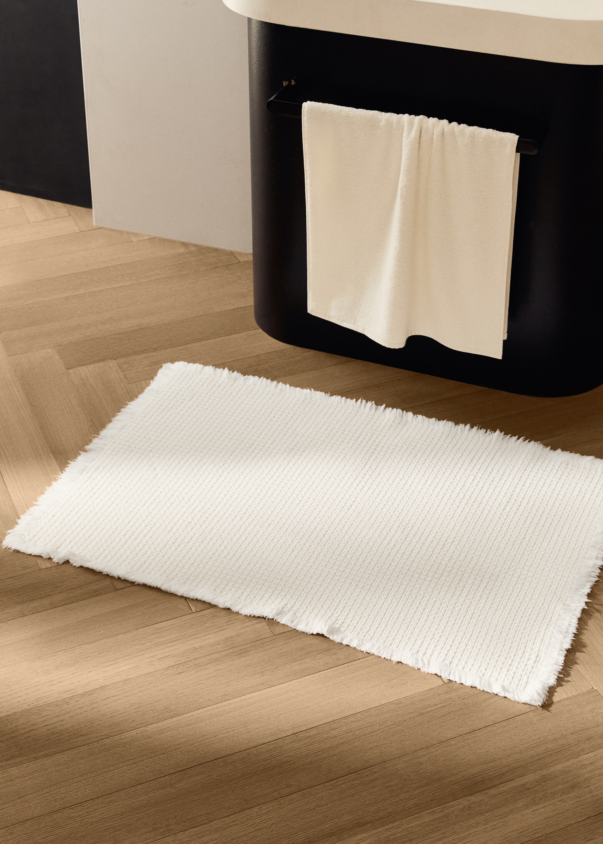 Alfombra baño algodón waffle - Plano general
