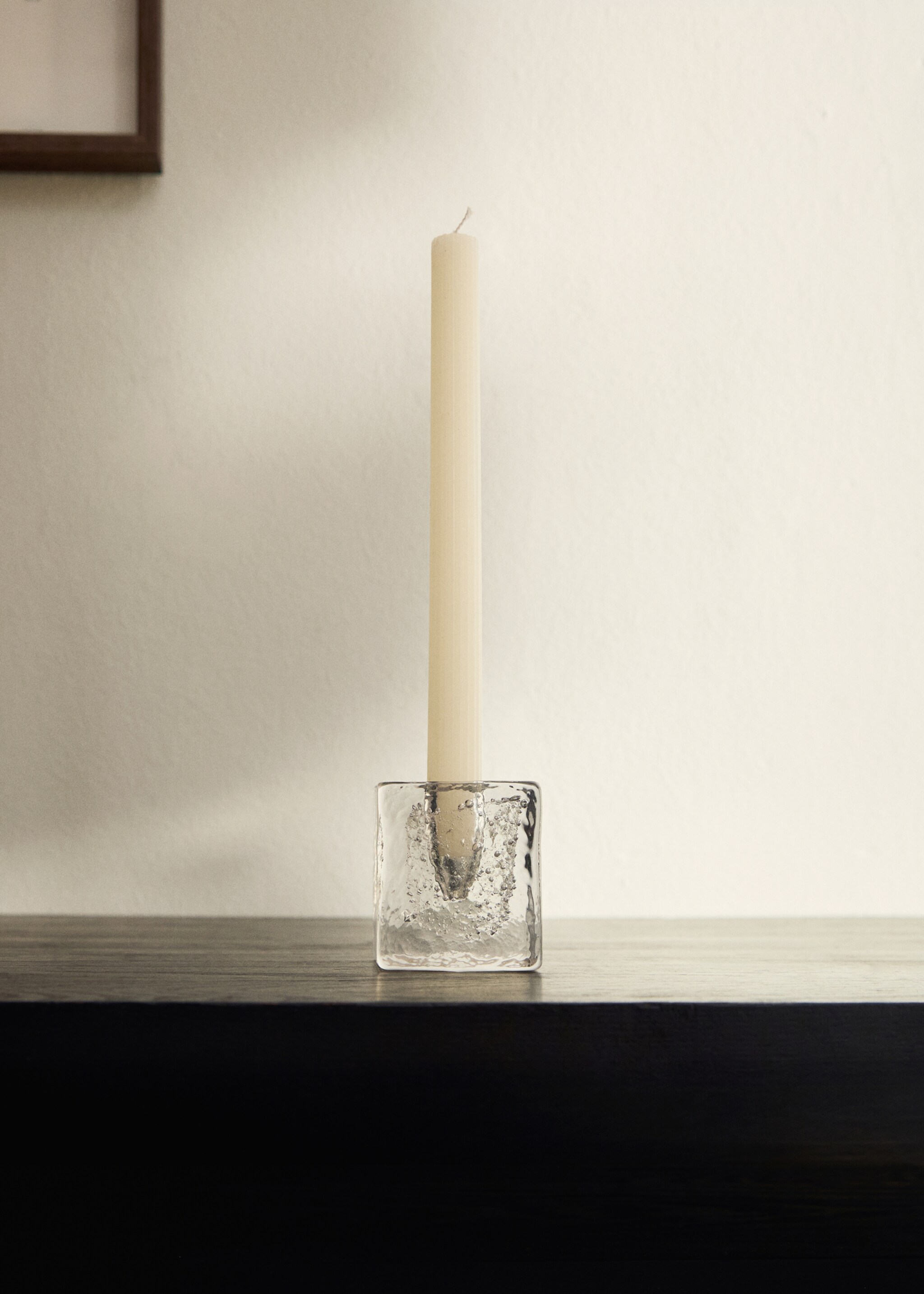 Bubble-glass low candelabra - General plane, Ice Grey. Ref: 17071554-00.